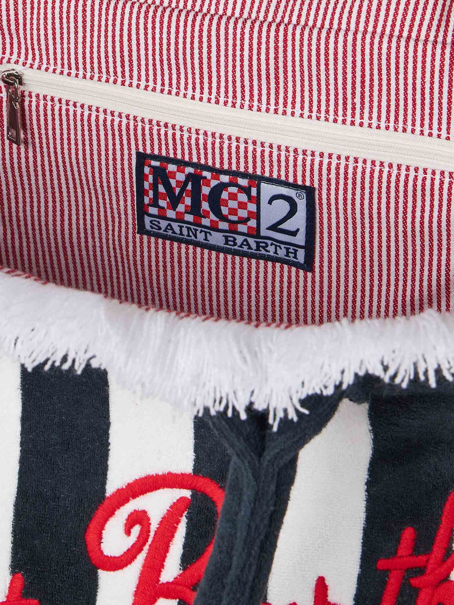 MC2 SAINT BARTH VANITY TERRY SHOULDER BAG WITH SAINT BARTH EMBROIDERY