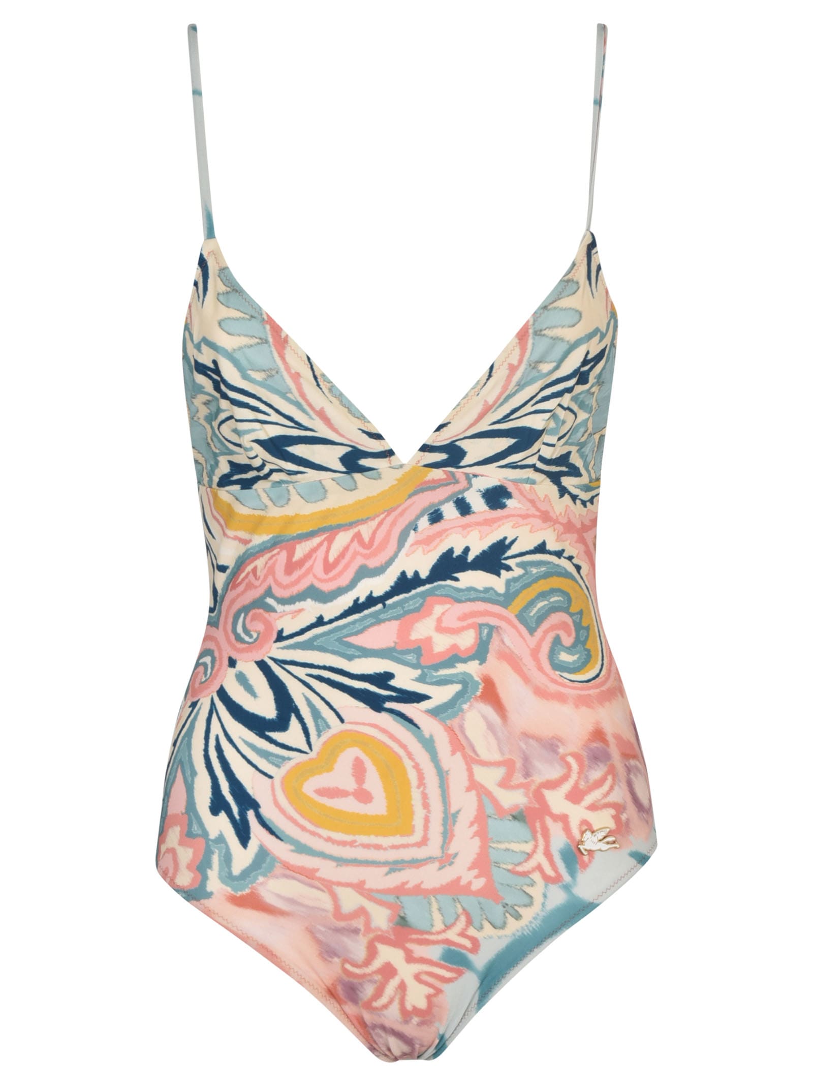 Shop Etro V-neck Printed Swimsuit
