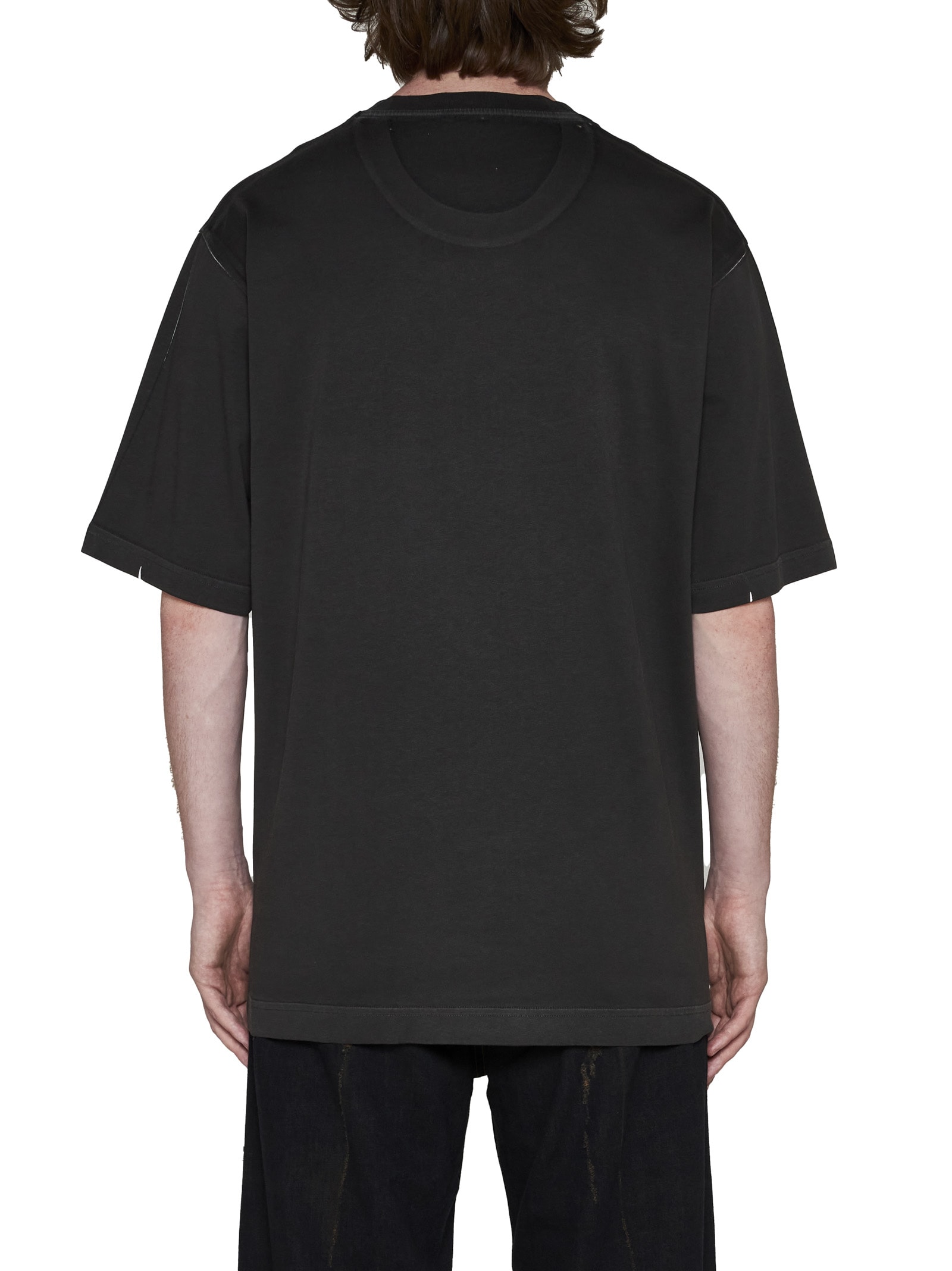Dolce & Gabbana Dg Logo Print T-shirt In Black