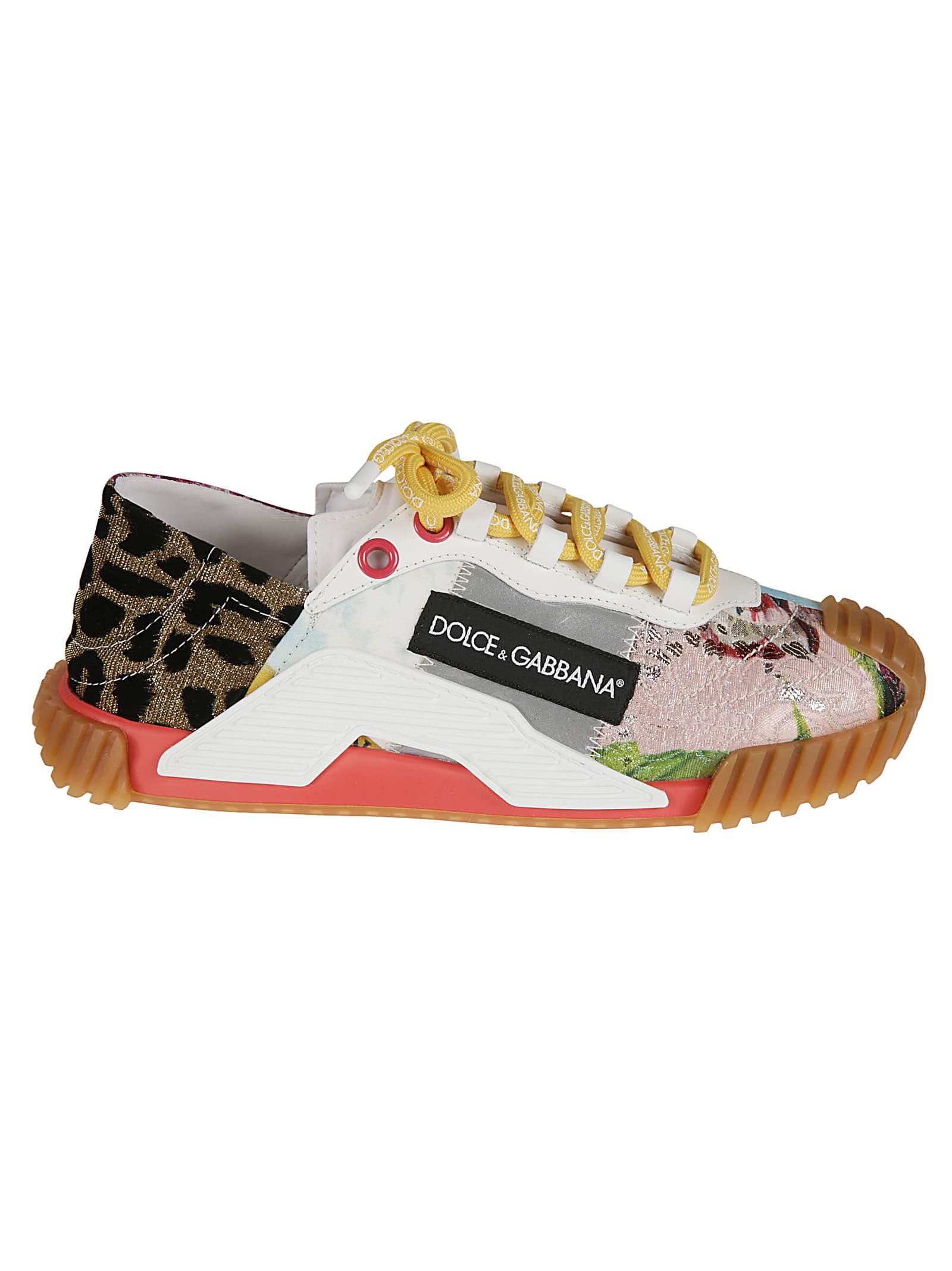 Buy Dolce & Gabbana Logo Patched Paneled Sneakers online, shop Dolce & Gabbana shoes with free shipping