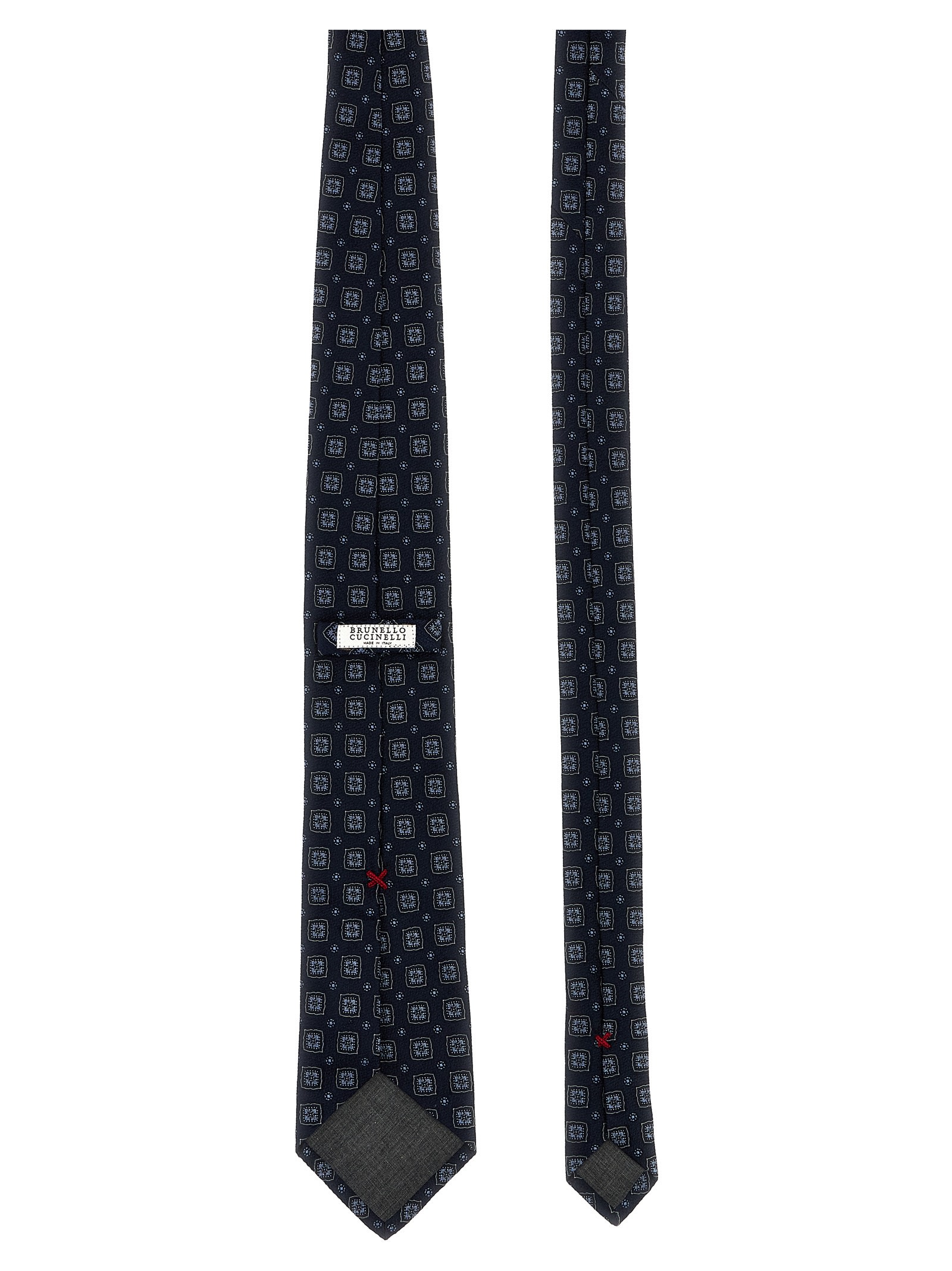 Shop Brunello Cucinelli Patterned Tie In Blue