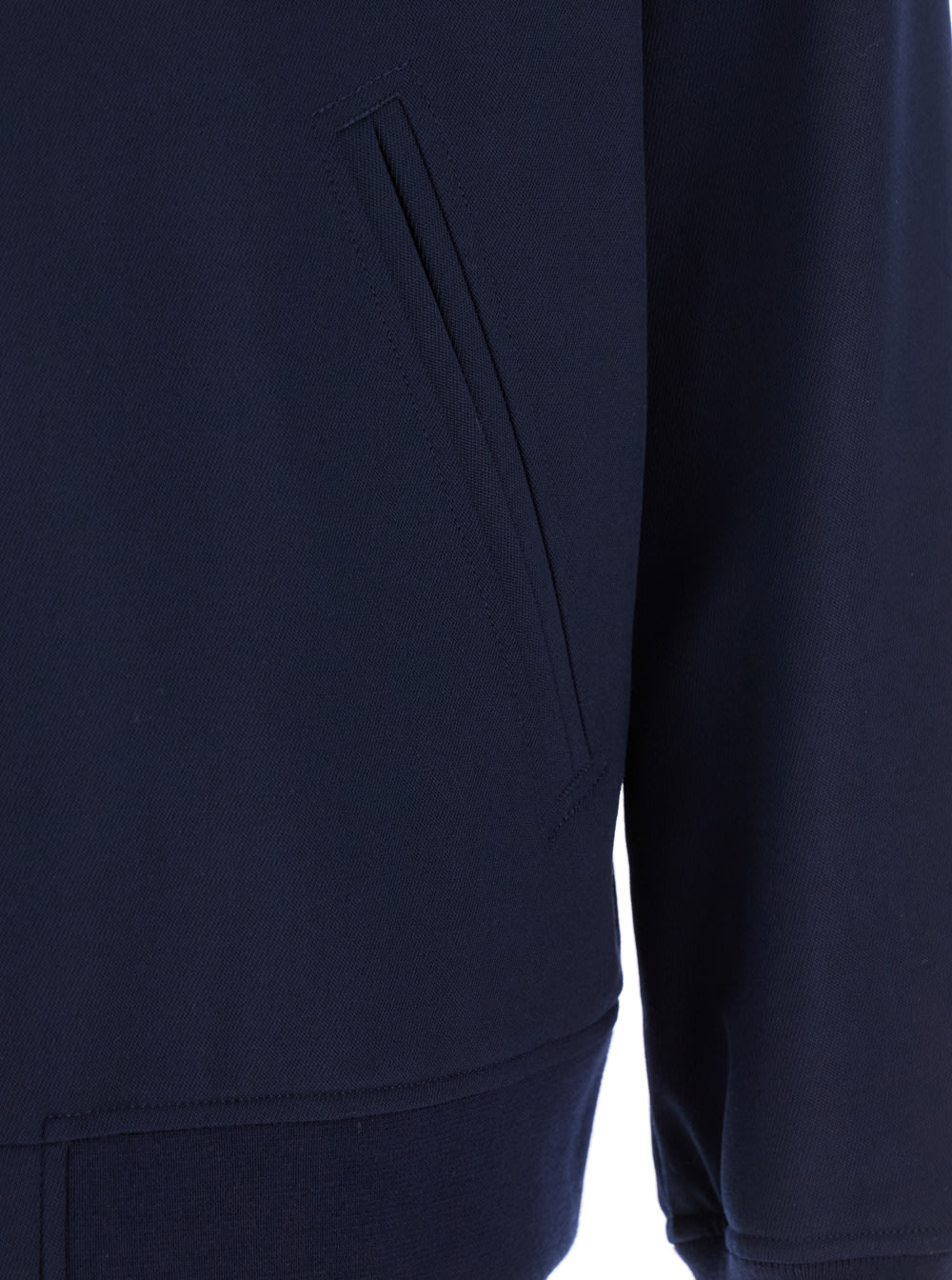 THEORY BLUE BOMBER JACKET WITH SNAP BUTTON CLOSURE IN WOOL BLEND MAN