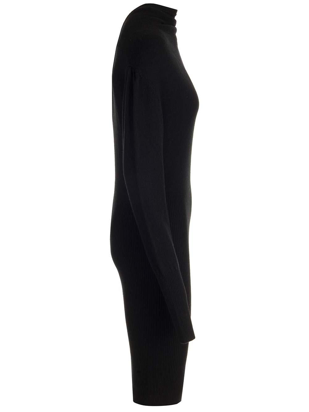 Shop Vivienne Westwood Logo Embroidered Ribbed Dress In Black