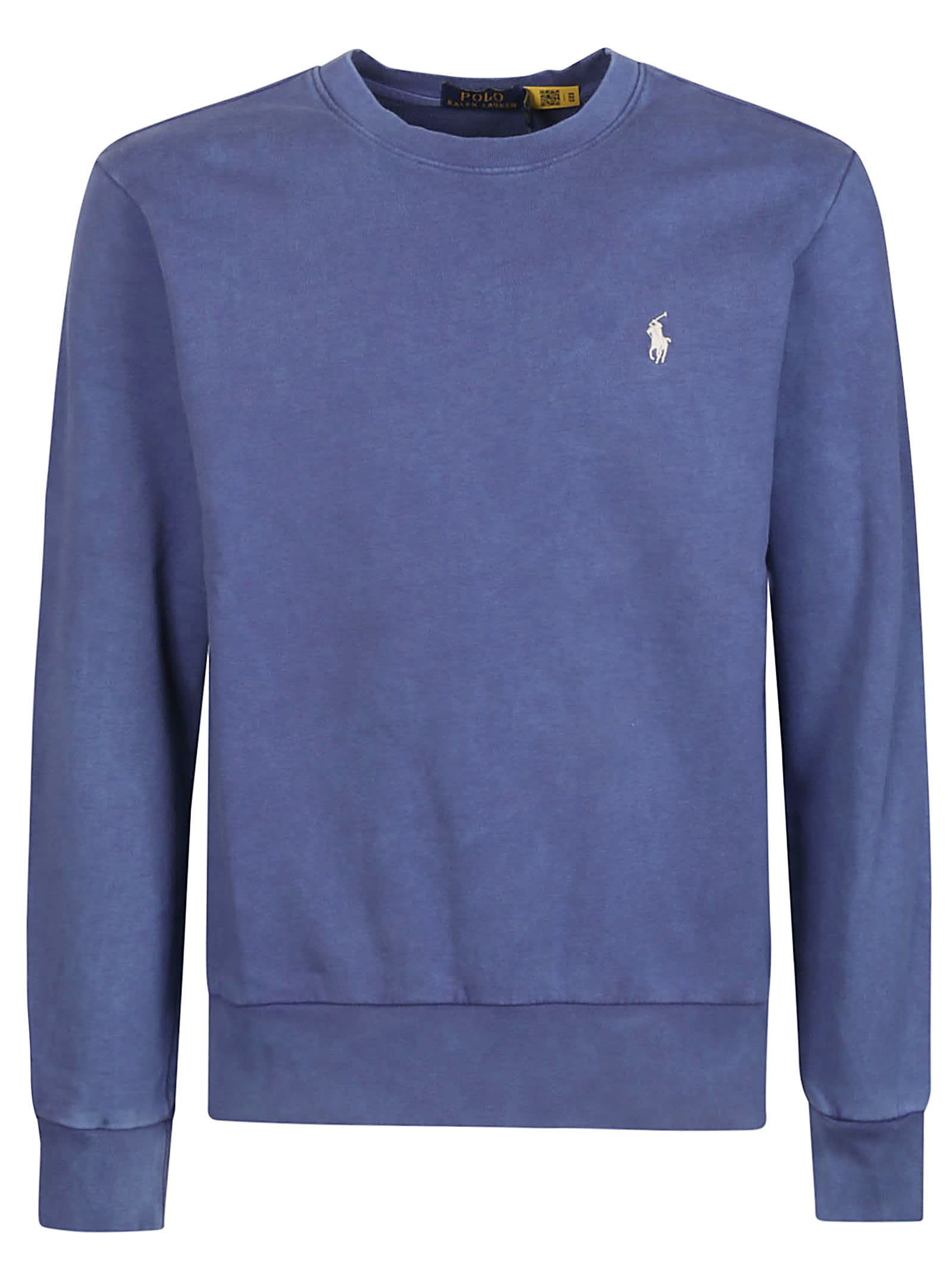 Shop Polo Ralph Lauren Terry Sweatshirt In Light Navy