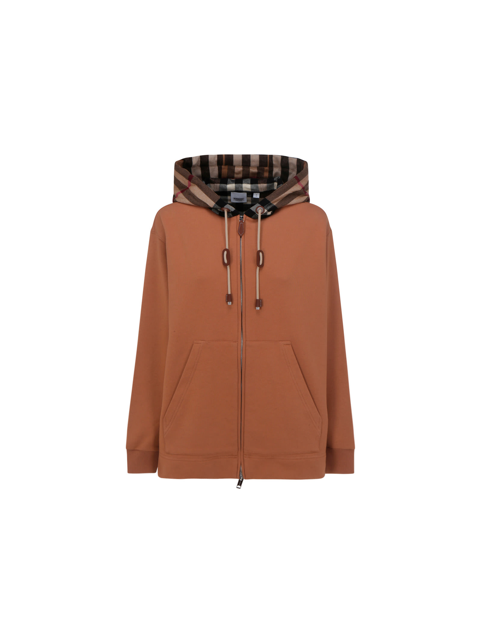Burberry Melodiechk Hoodie In Camel
