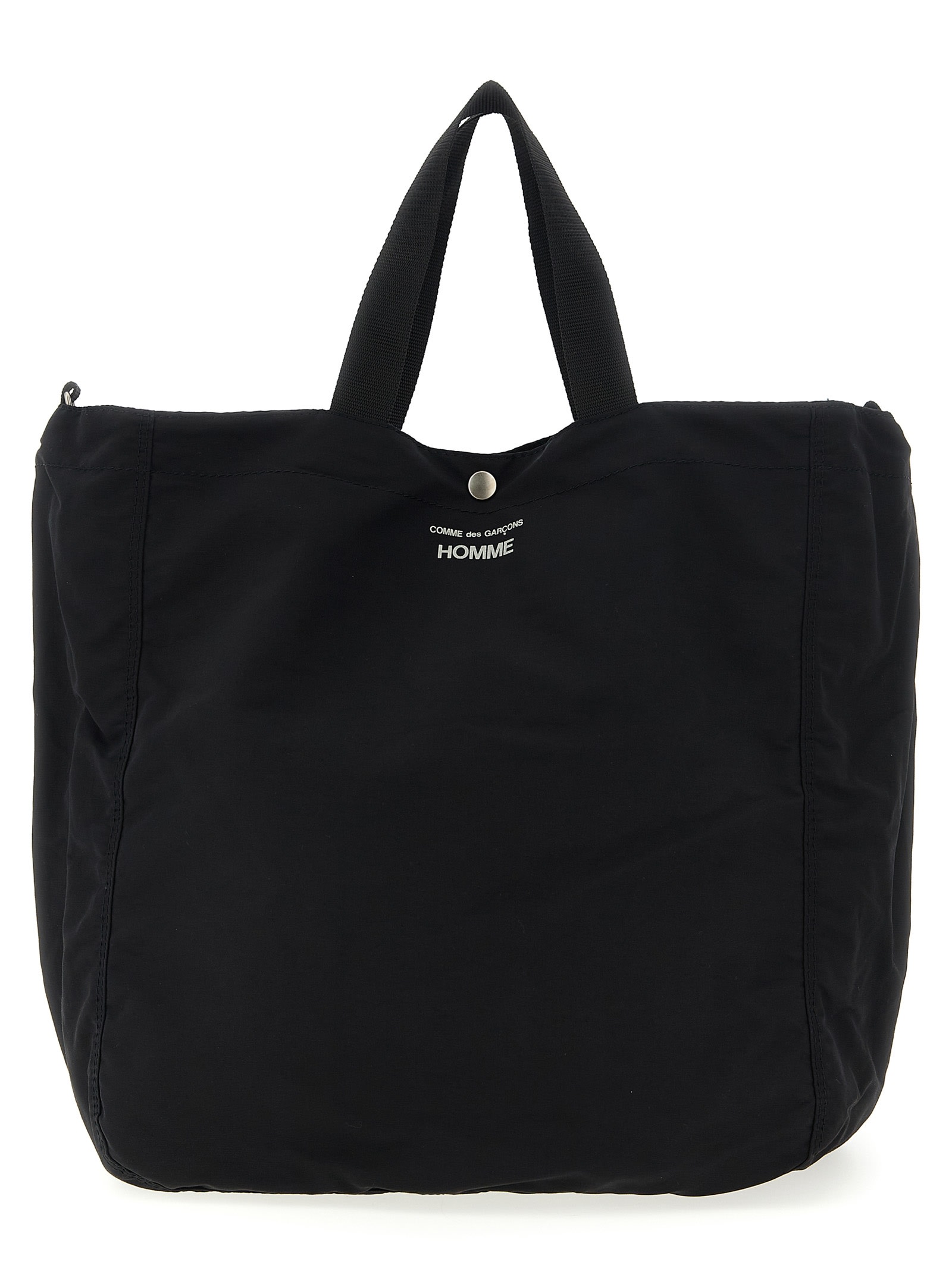 Comme Des Garçons Homme Deux Logo Shopping Bag In Black