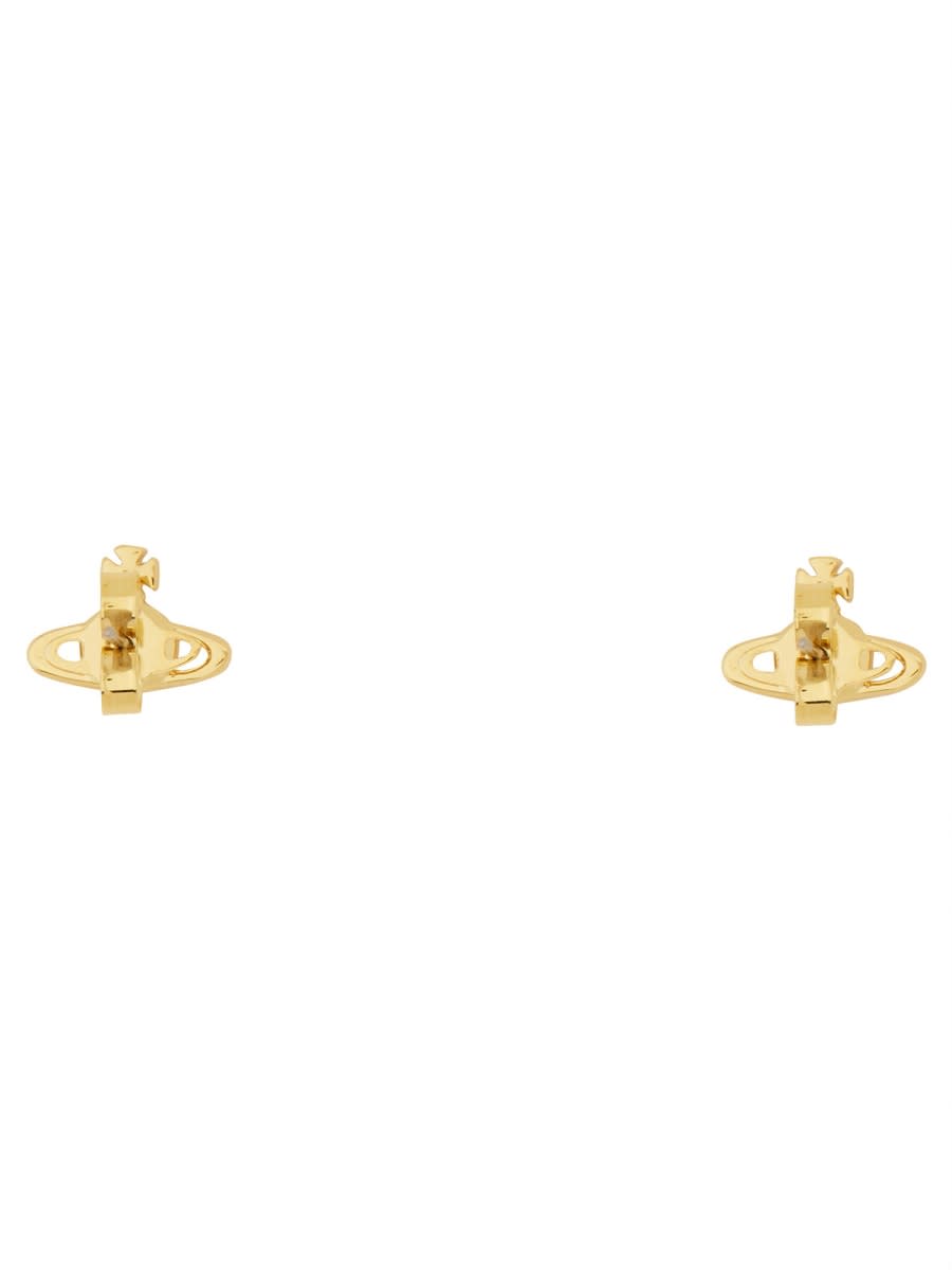 Vivienne Westwood Nano Solitaire Earrings In Gold