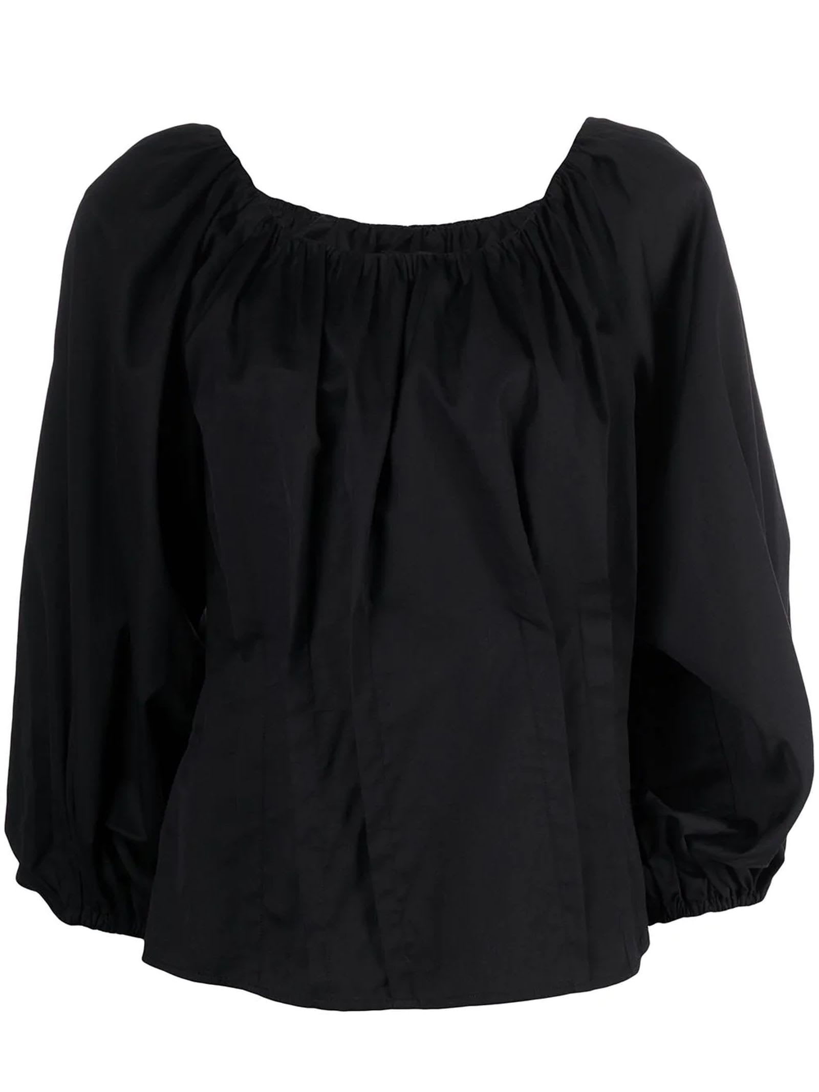 Federica Tosi Black Silk And Cotton Blouse