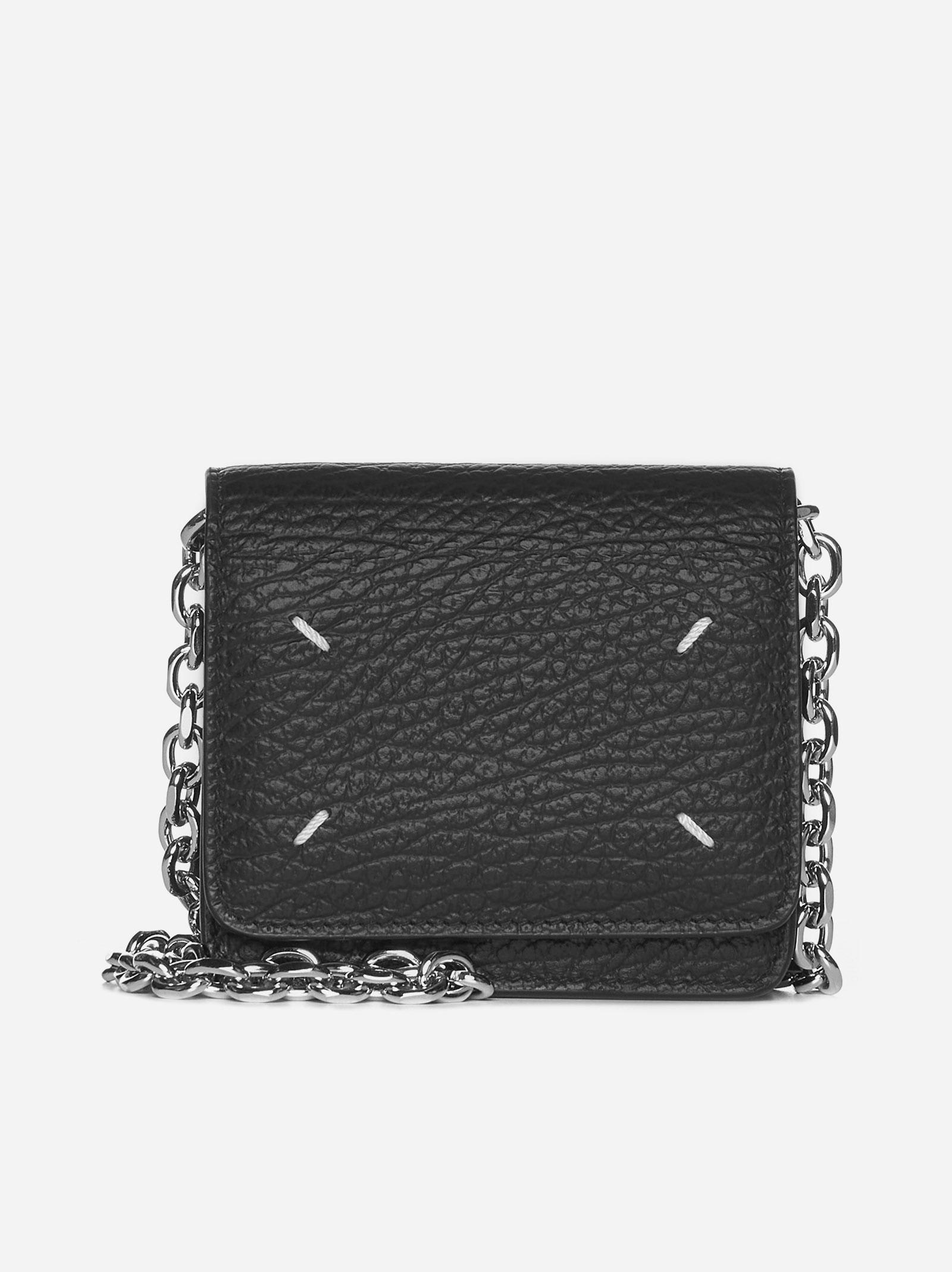 MAISON MARGIELA SMALL LEATHER CHAIN WALLET BAG