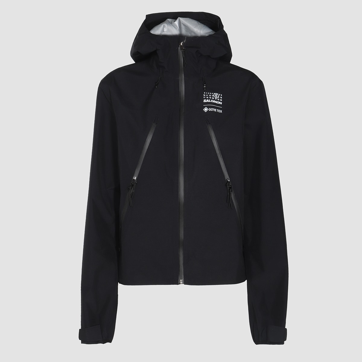 Mm6 Maison Margiela Windbreaker Hooded Waterproof Adjustable Cuffs In Black