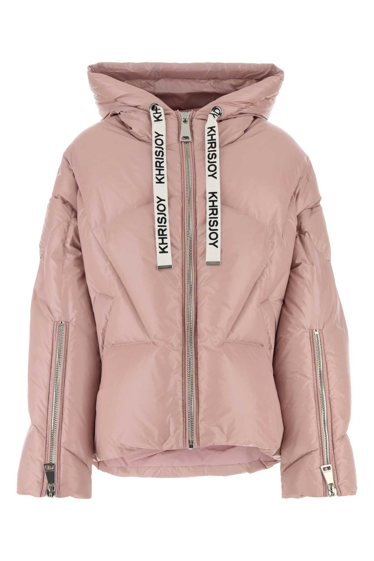 Pastel Pink Nylon Down Jacket