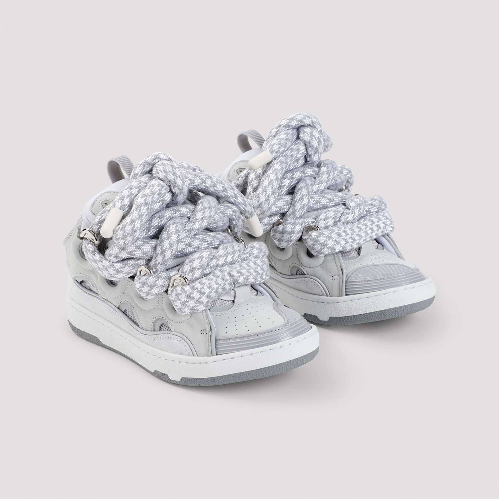 Shop Lanvin Curb Sneakers In White