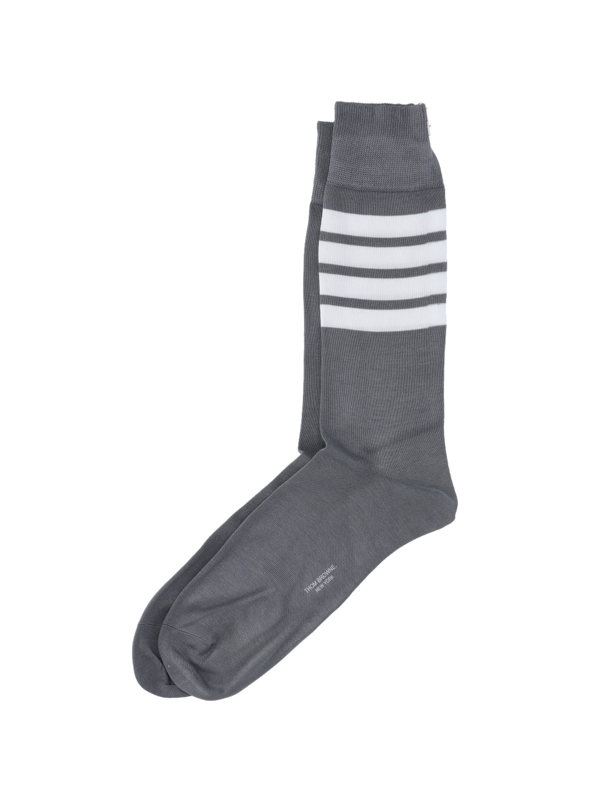 Shop Thom Browne 4-bar Socks In Gray