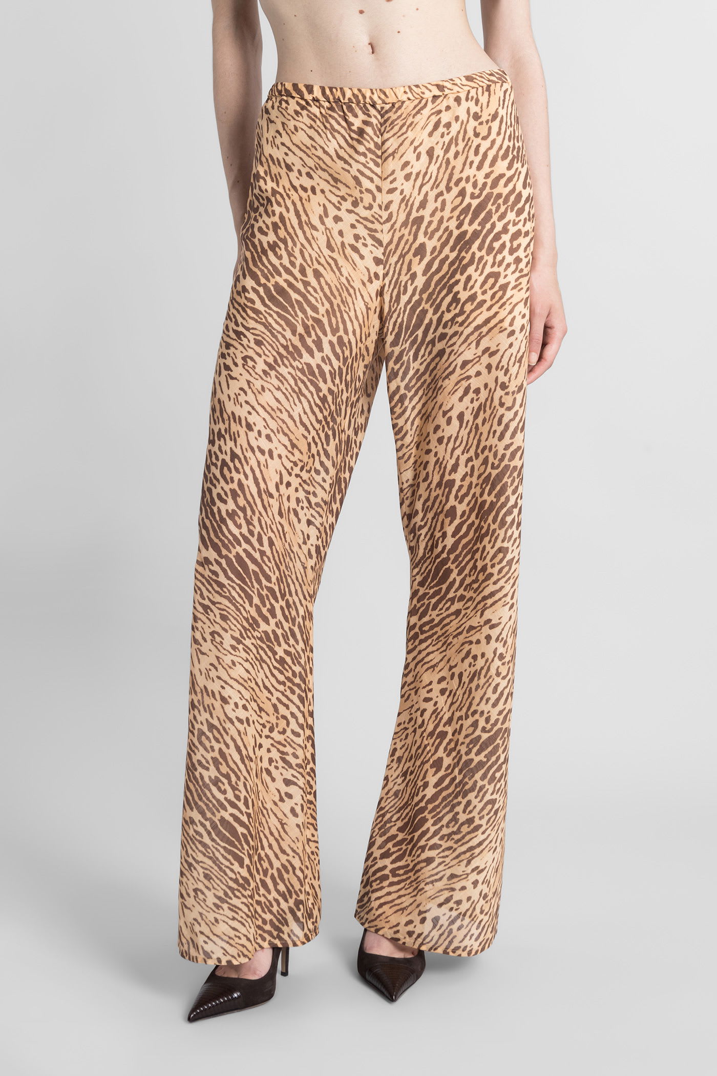 Pants In Animalier Linen