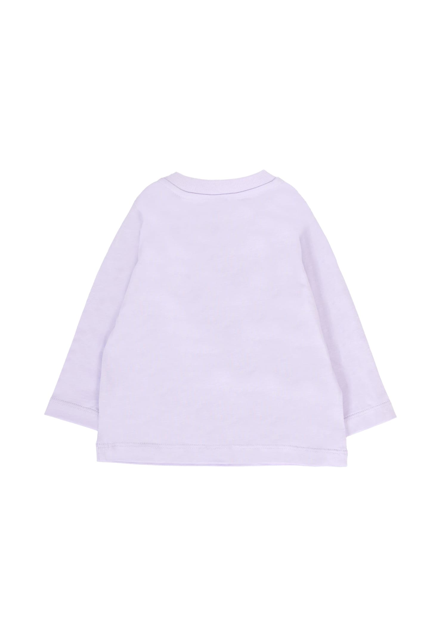 Stella Mccartney Lilac T-shirt For Baby Girl With Star In Purple