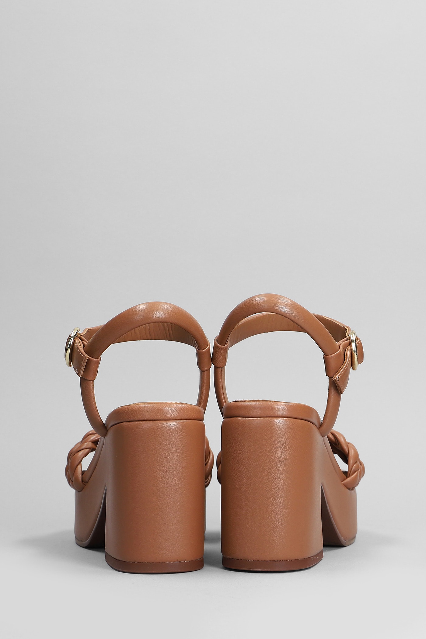Shop Ash Oak Sandals In Leather Color Leather