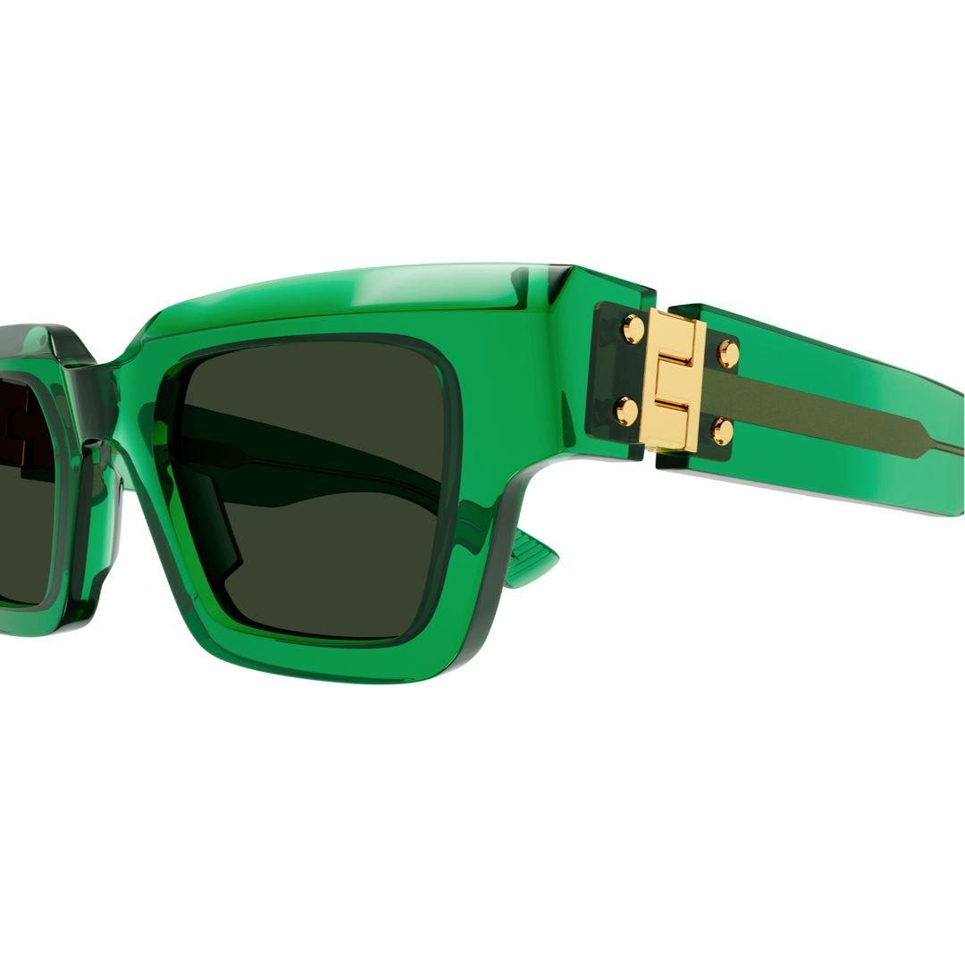 Shop Bottega Veneta Square Frame Sunglasses Sunglasses In 002 Green Green Green