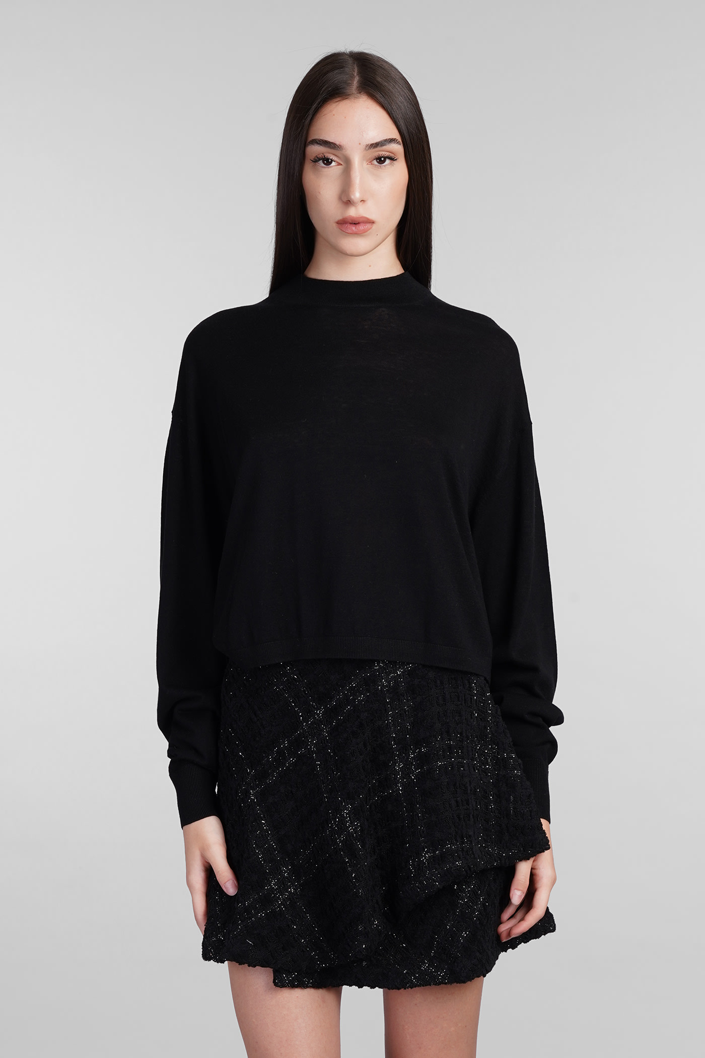 Shop Iro Lya Knitwear In Black Silk