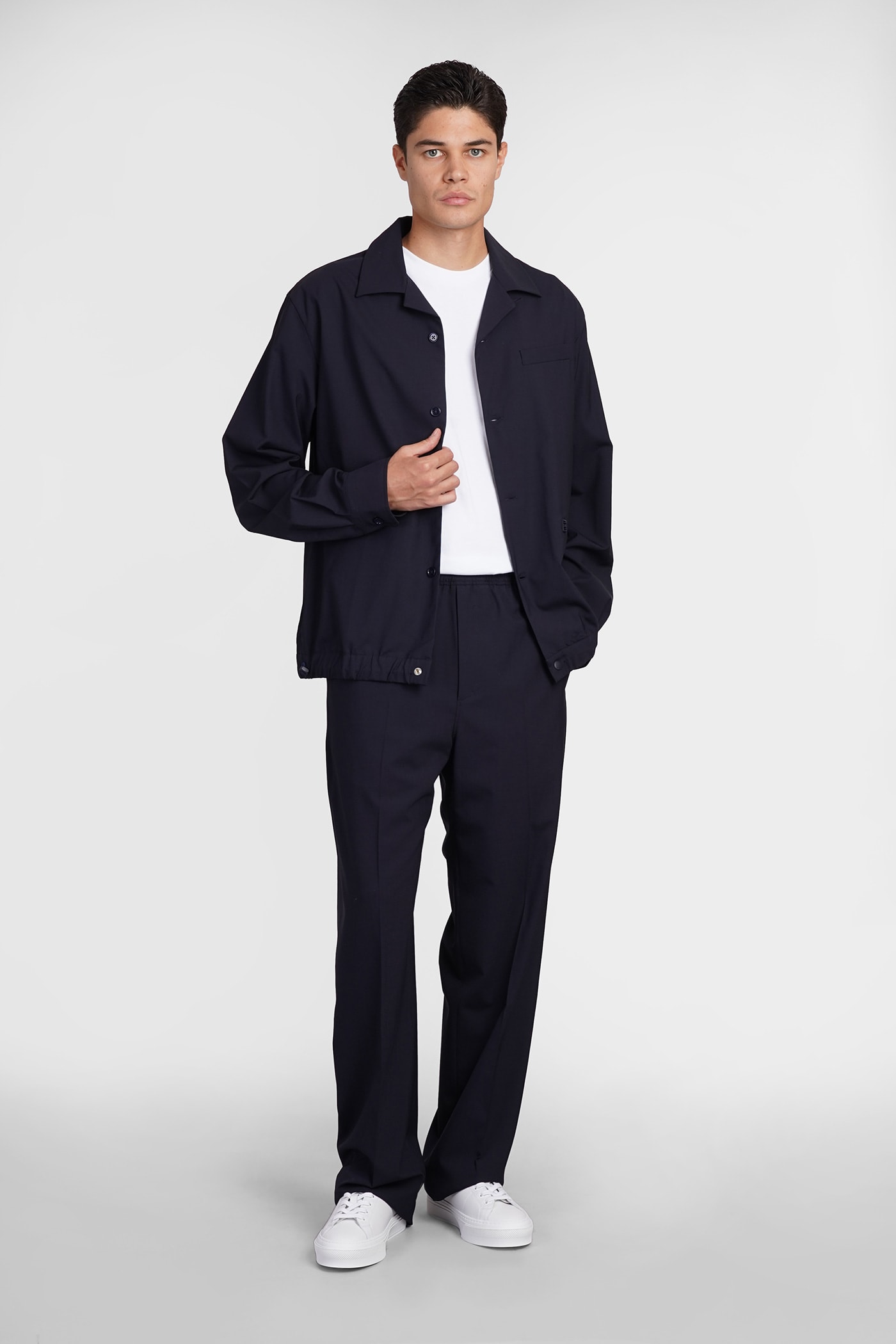 Shop Givenchy Casual Jacket In Blue Wool