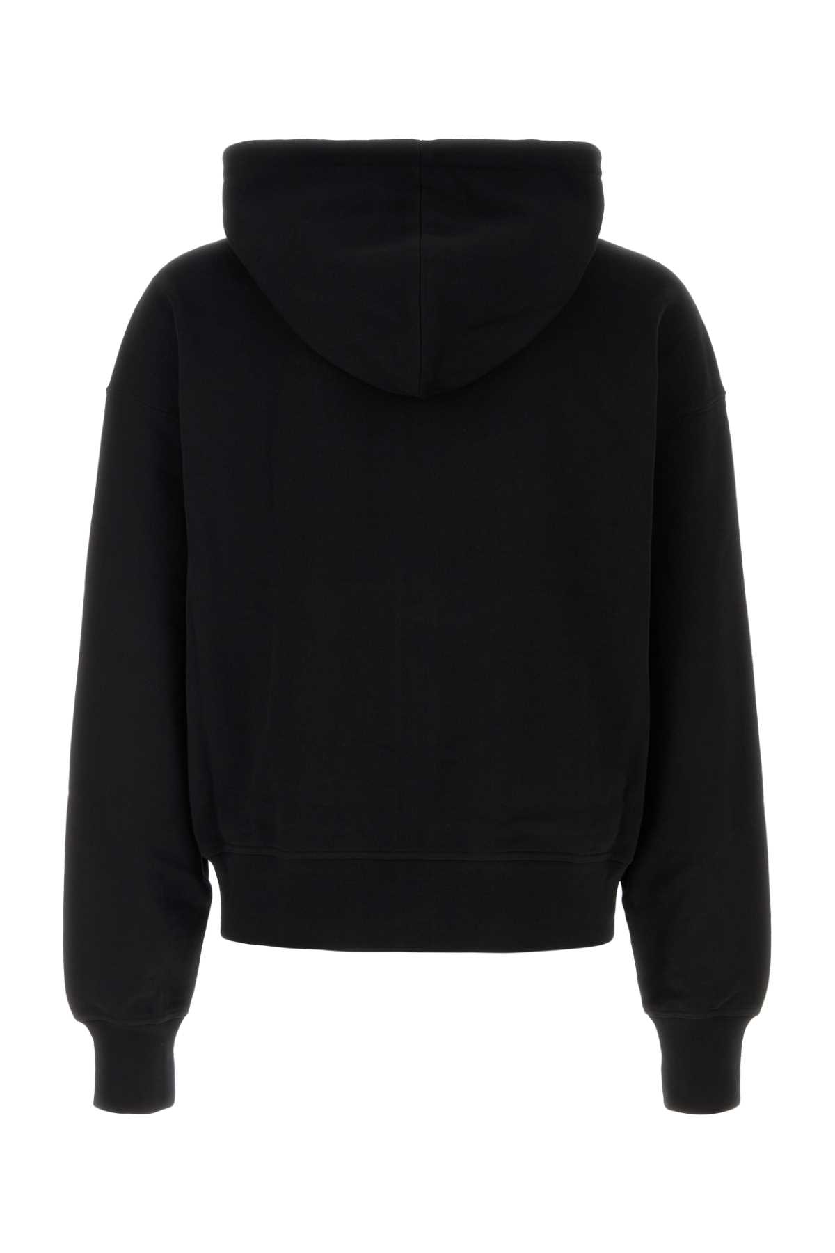 Alexander Mcqueen Zip-up Cotton Hoodie In Black