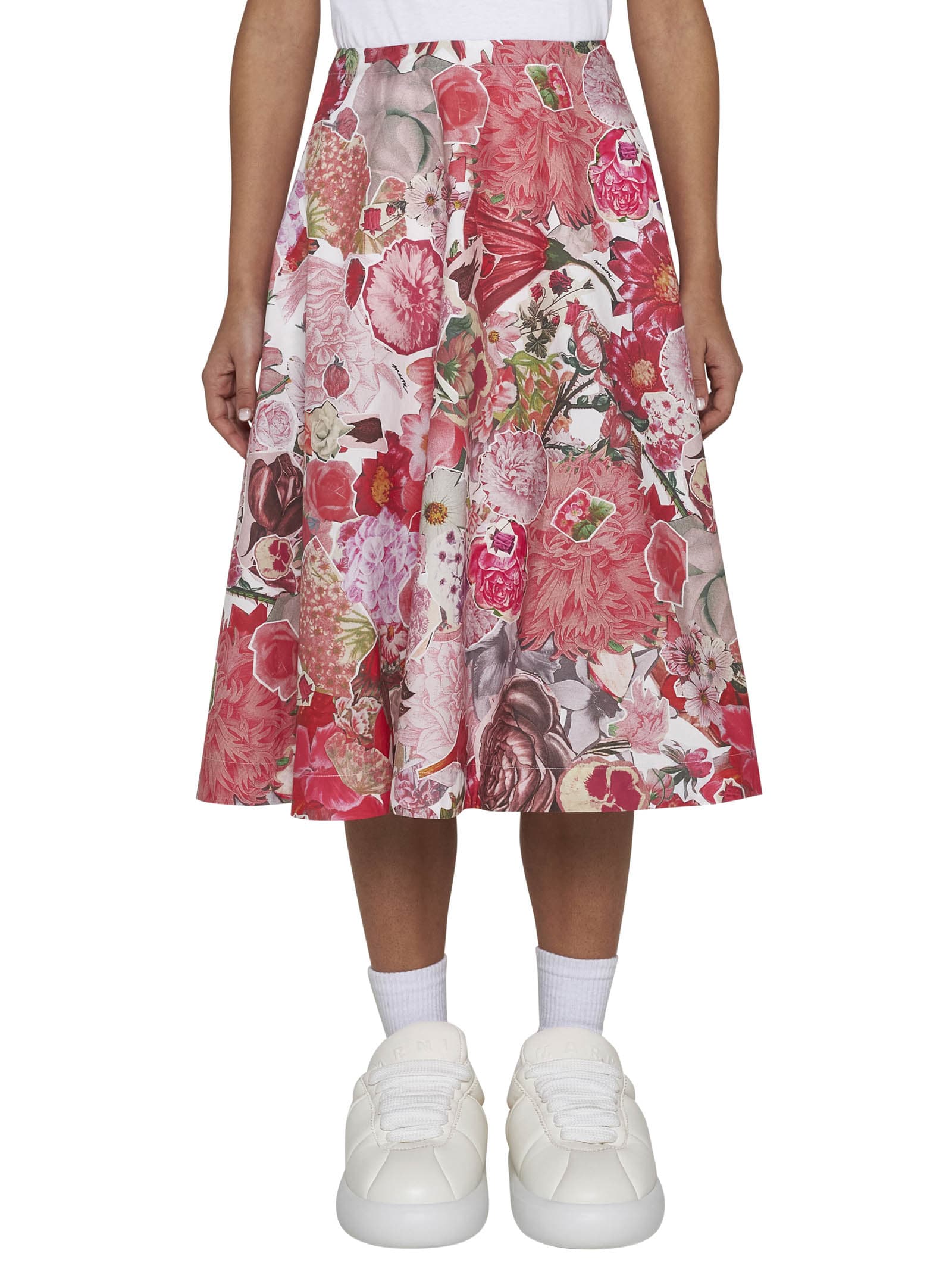 Shop Marni Skirt In Pink Clematis