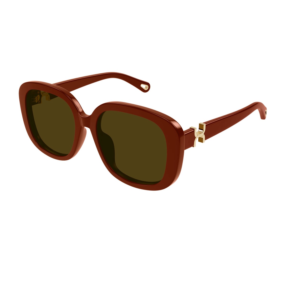 Chloé Ch0303sk Marcie 004 Burgundy Brown Sunglasses In Burgundy