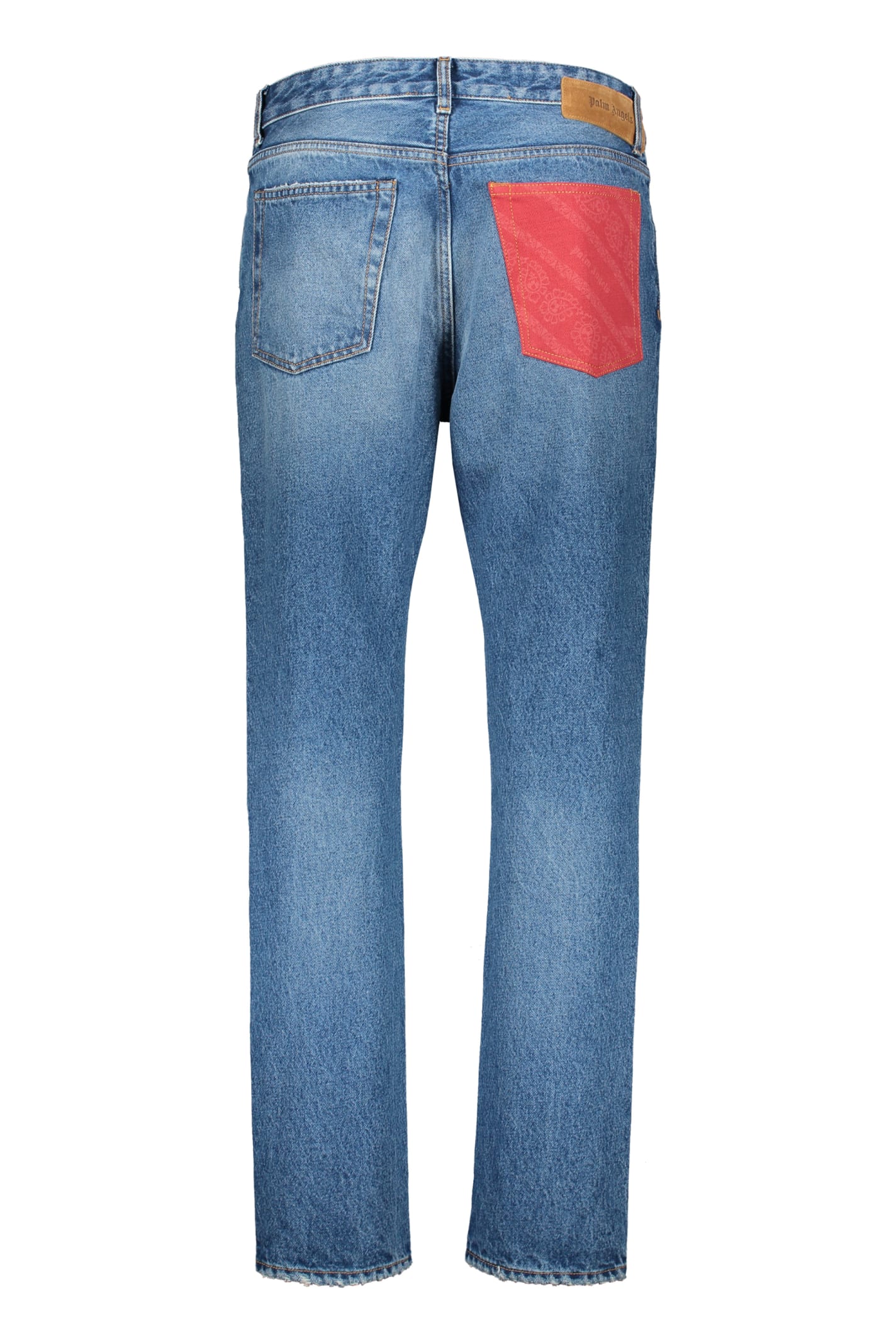 Shop Palm Angels 5-pocket Jeans In Denim
