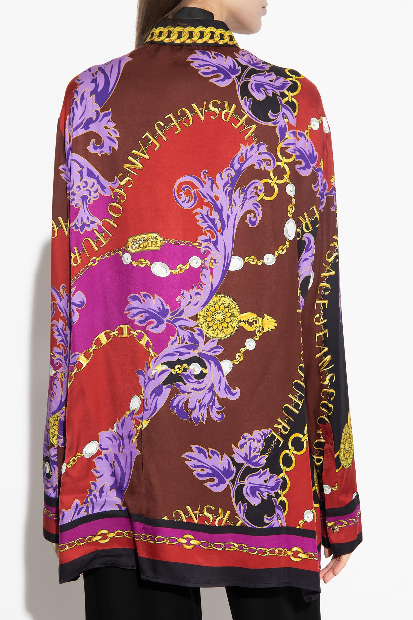 Versace Jeans Couture Patterned Shirt In Multicolor