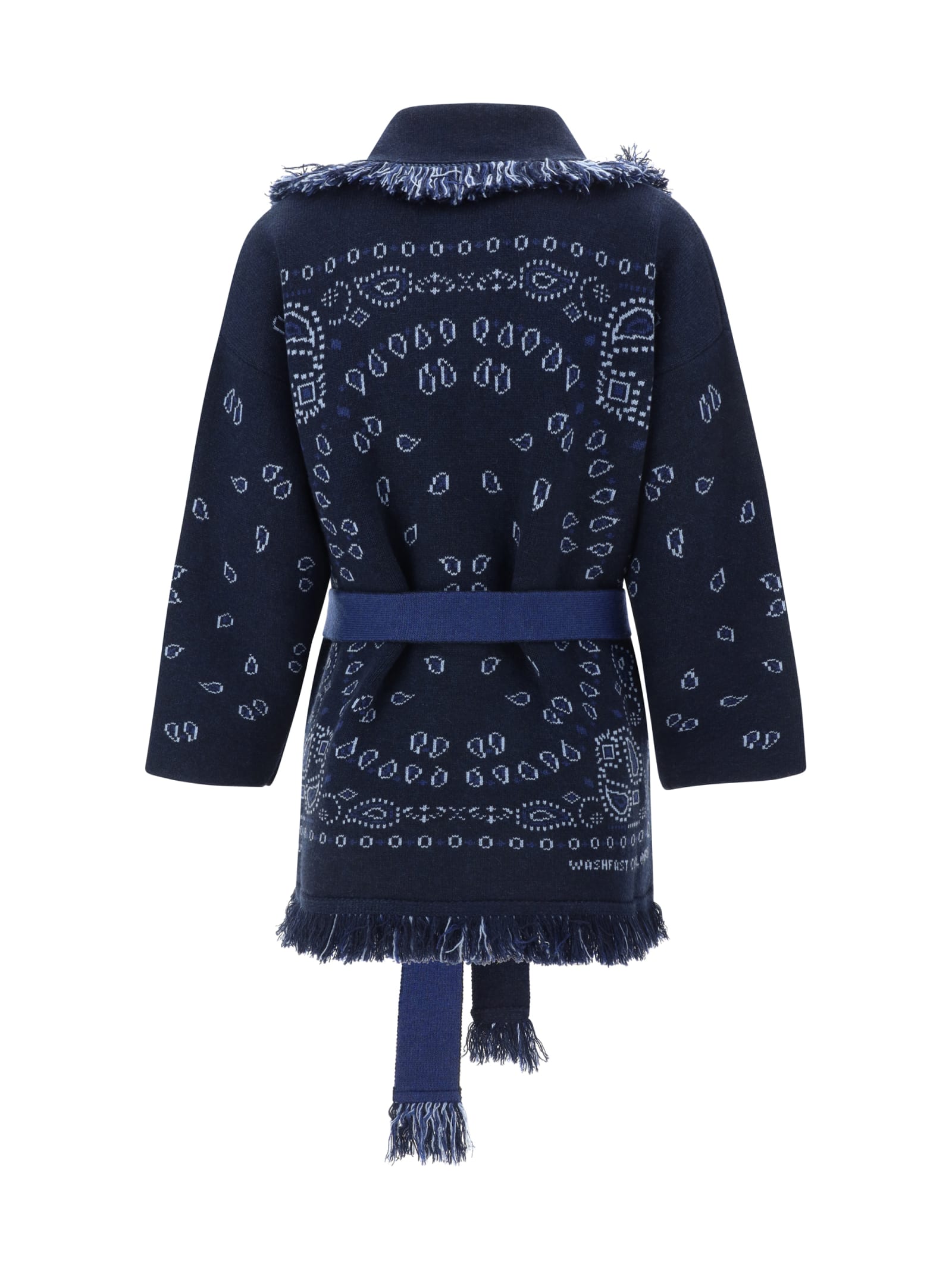 Shop Alanui Bandana Cardigan In Blue