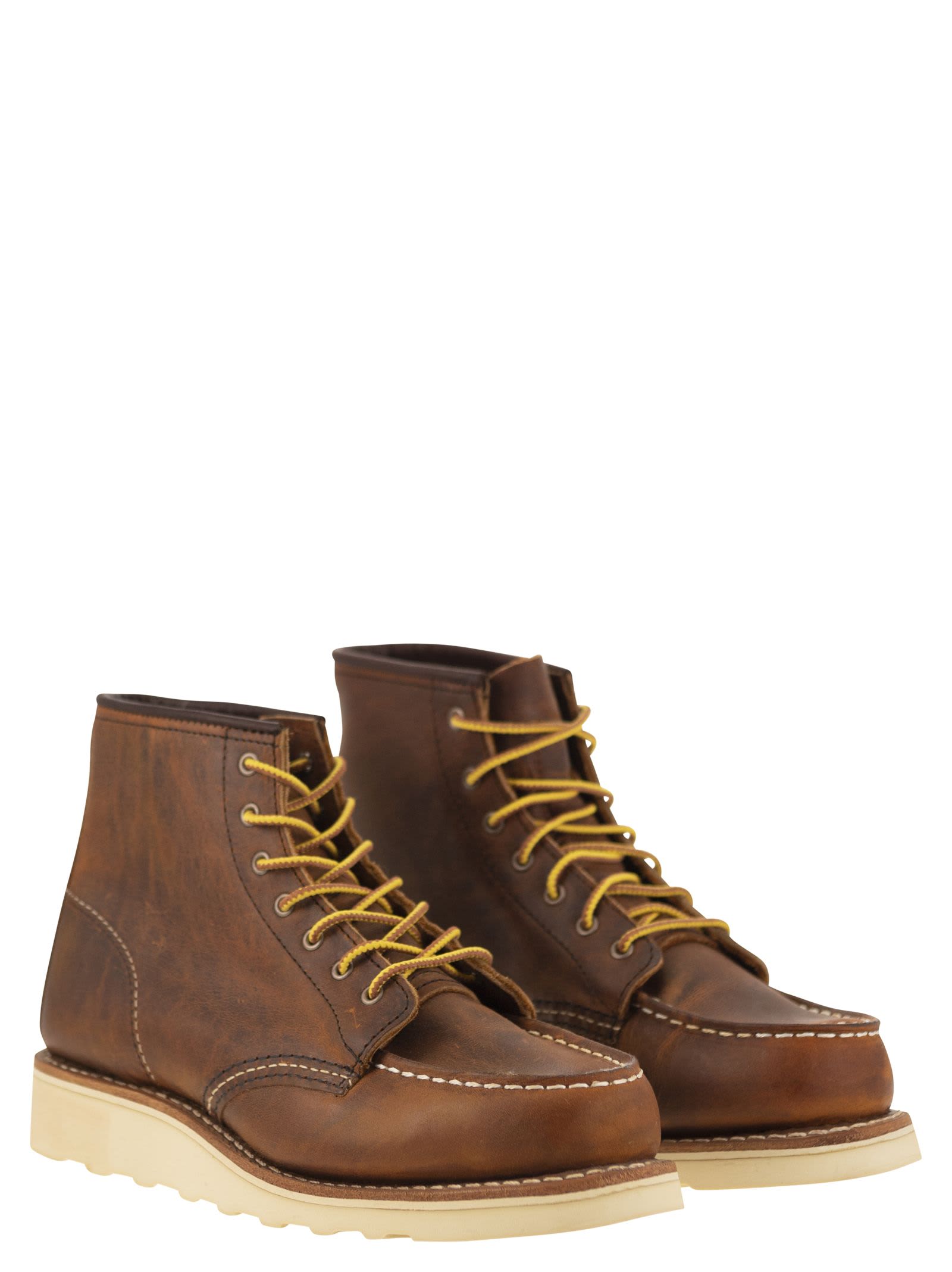 Shop Red Wing Classic Moc - Leather Lace-up Boot In Brown