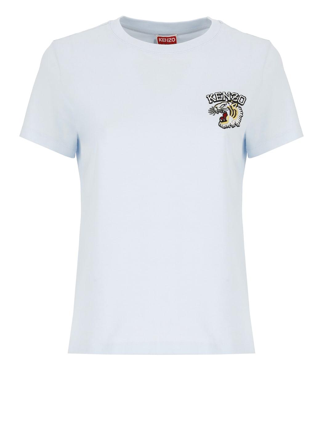 Shop Kenzo Tiger Varsity T-shirt In Light Blue