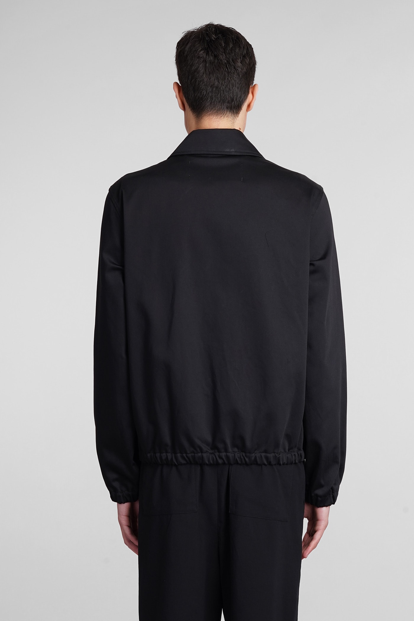 Shop Ami Alexandre Mattiussi Casual Jacket In Black Cotton