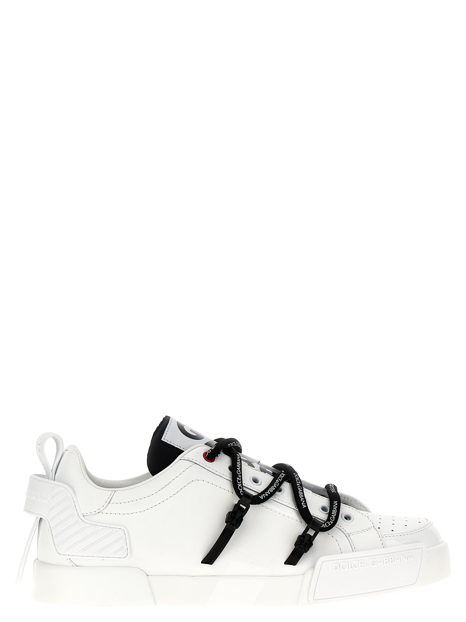 Shop Dolce & Gabbana Portofino Sneakers In White/black