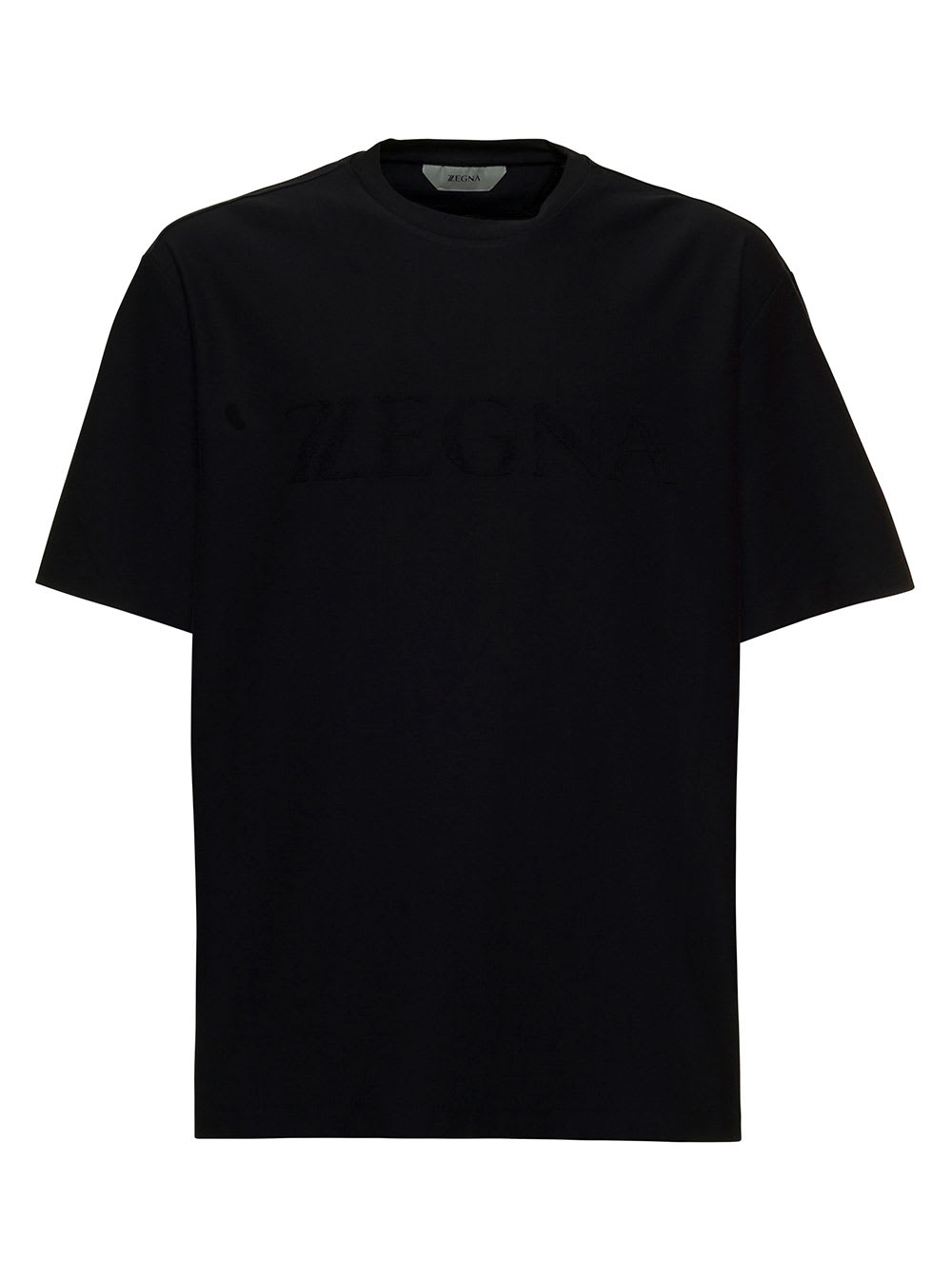 Z Zegna Black Cotton Crew Neck T-shirt