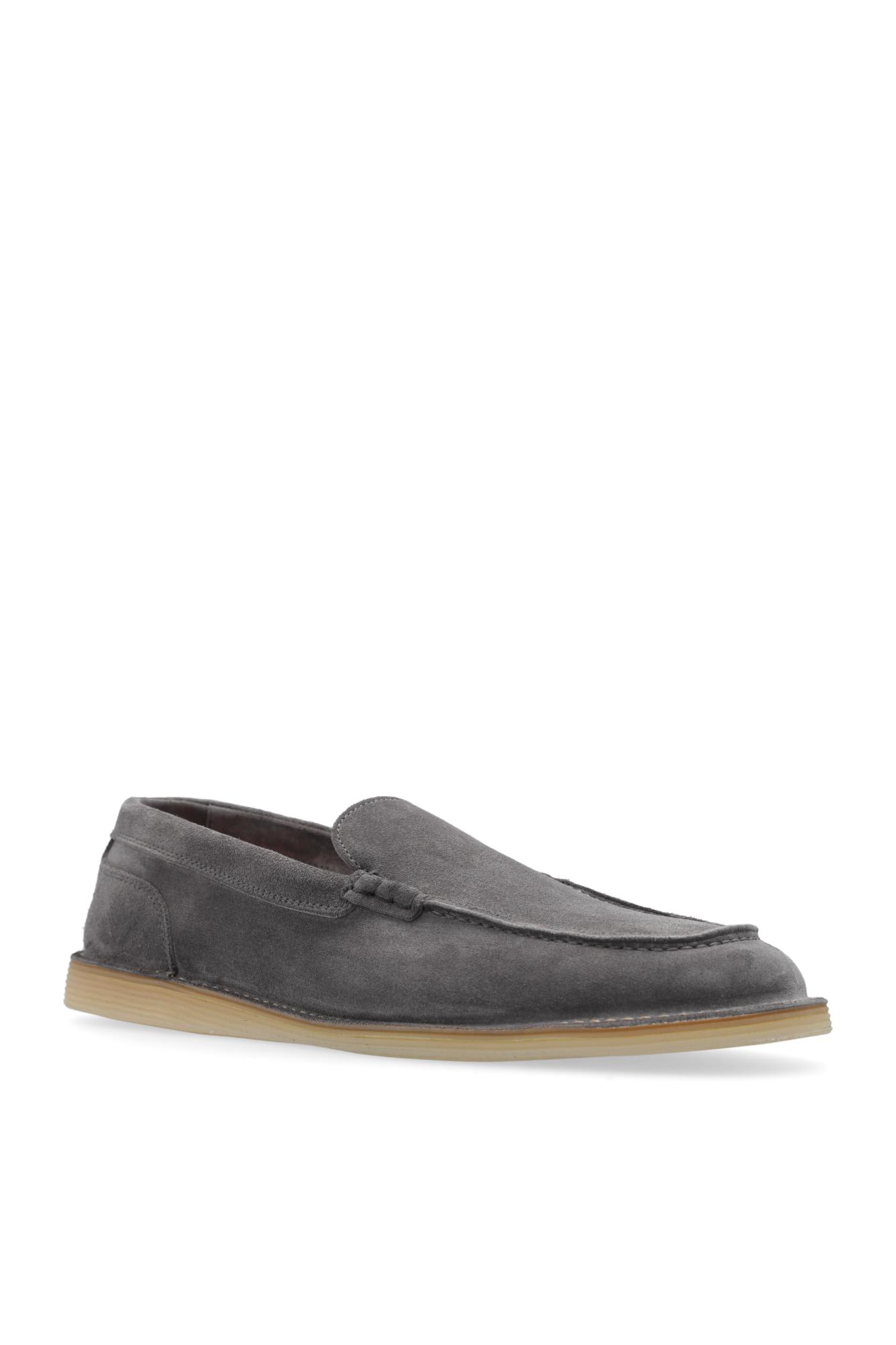 Shop Dolce & Gabbana Leather Shoes In Grigio Piombo