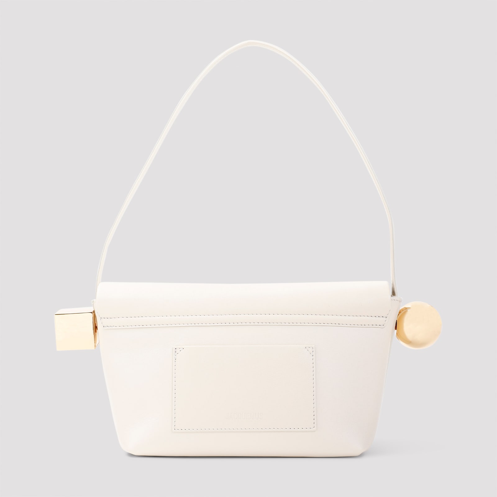 Shop Jacquemus Le Rond Carre Handbag In Light Ivory