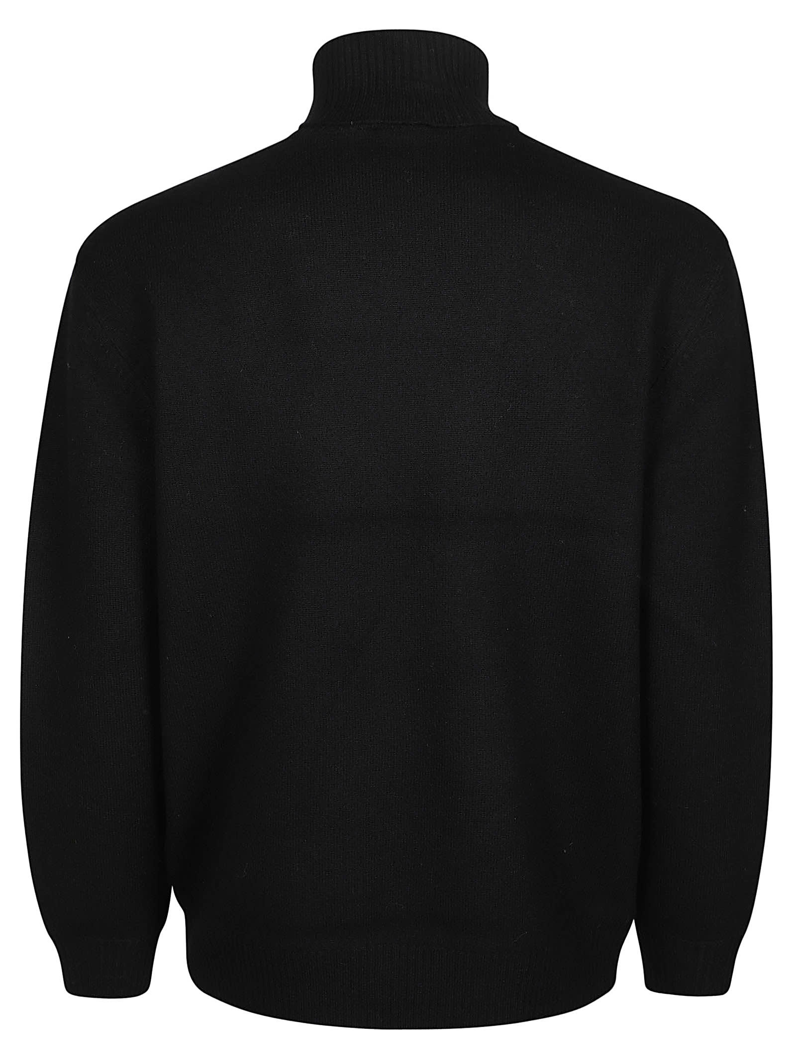 Shop Apc Walter Turtle Neck Sweater In Lzz Noir