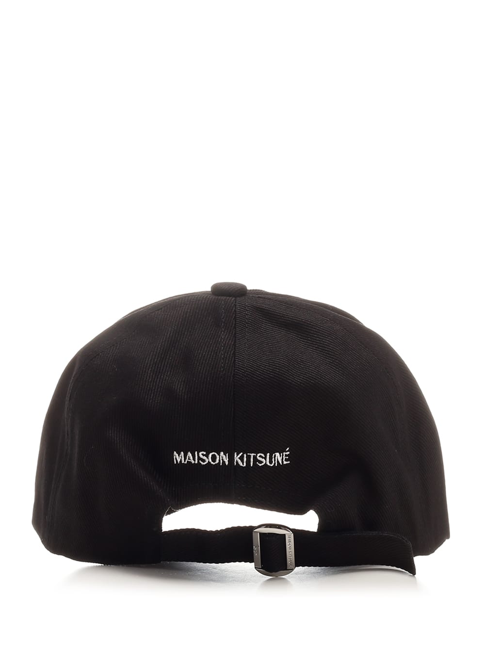 Shop Maison Kitsuné Black Cap With Patch