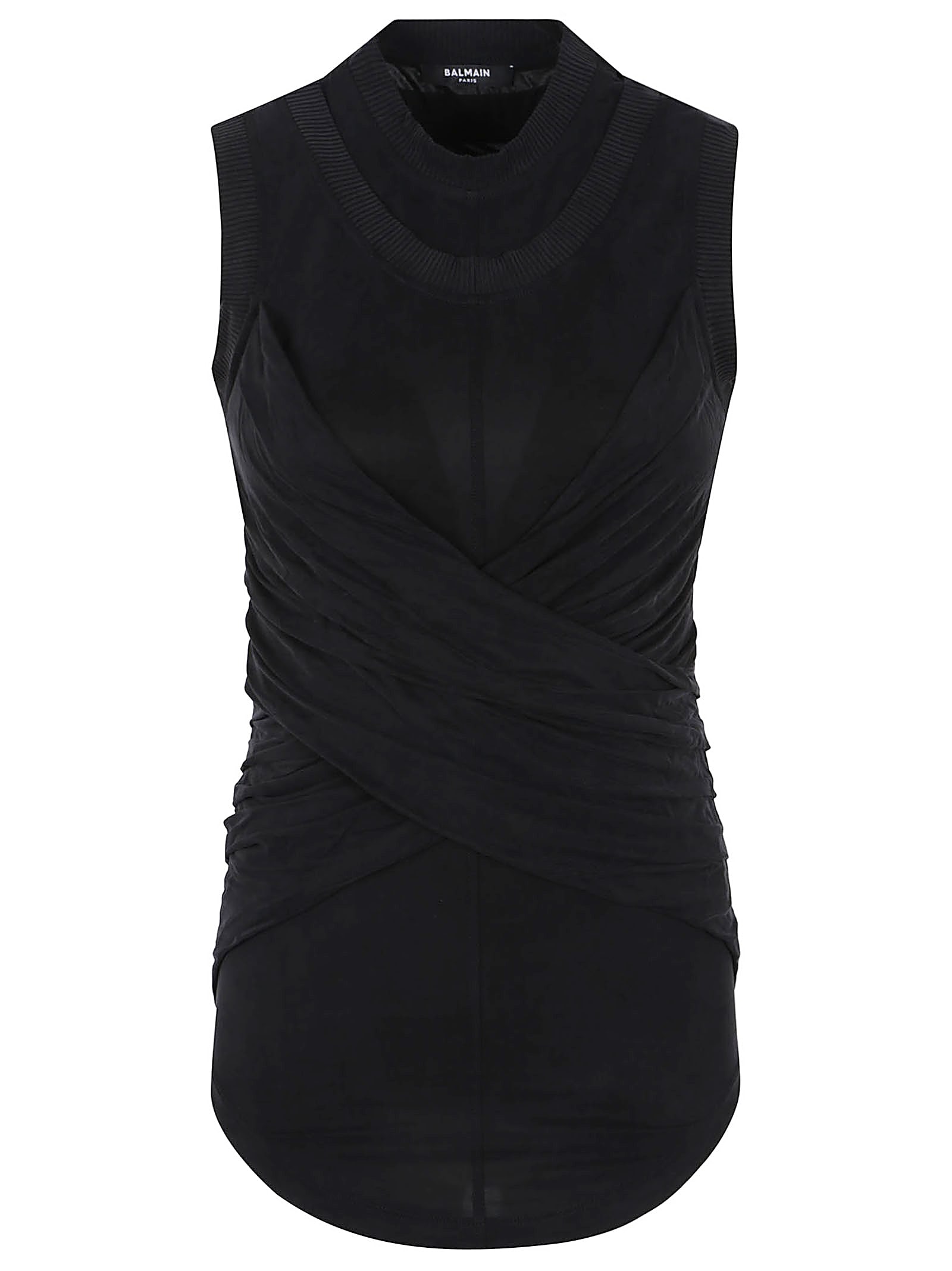 Sl Double Collar Twisted Tank Top