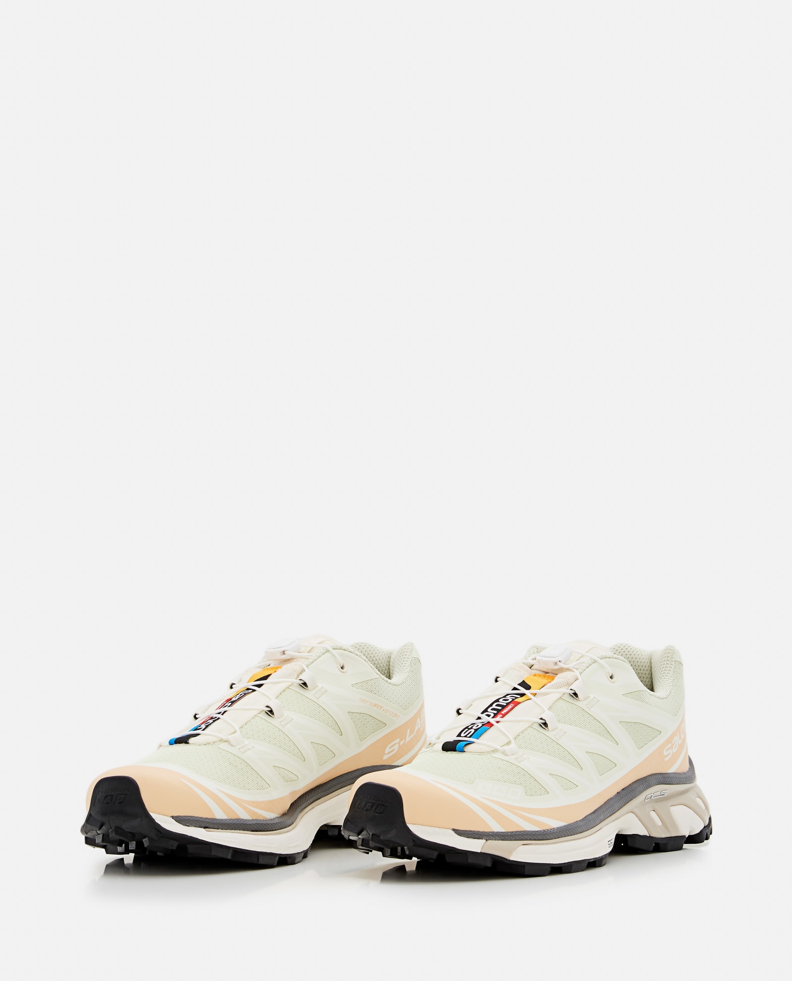 Shop Salomon Xt-6 Sneakers In Aloe Wash/feather Gra
