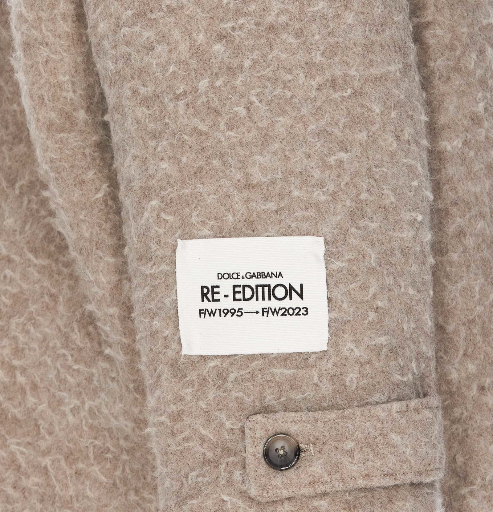 Shop Dolce & Gabbana Double Breast Caban In Beige