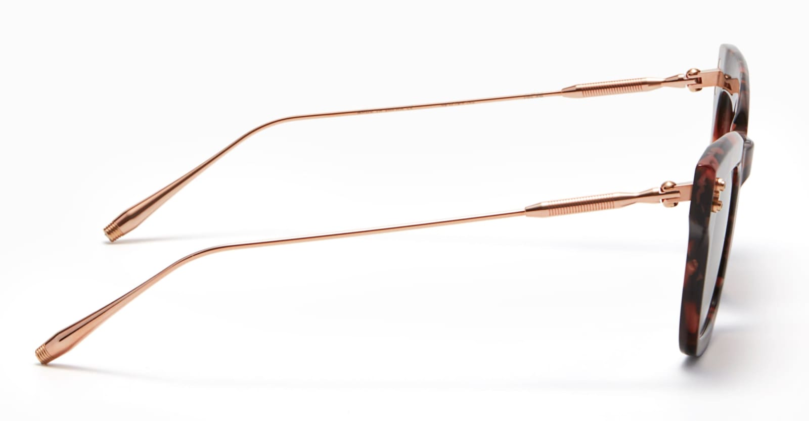 Akoni Innes - Brown Pink Swirl / Rose Gold Sunglasses In Brown