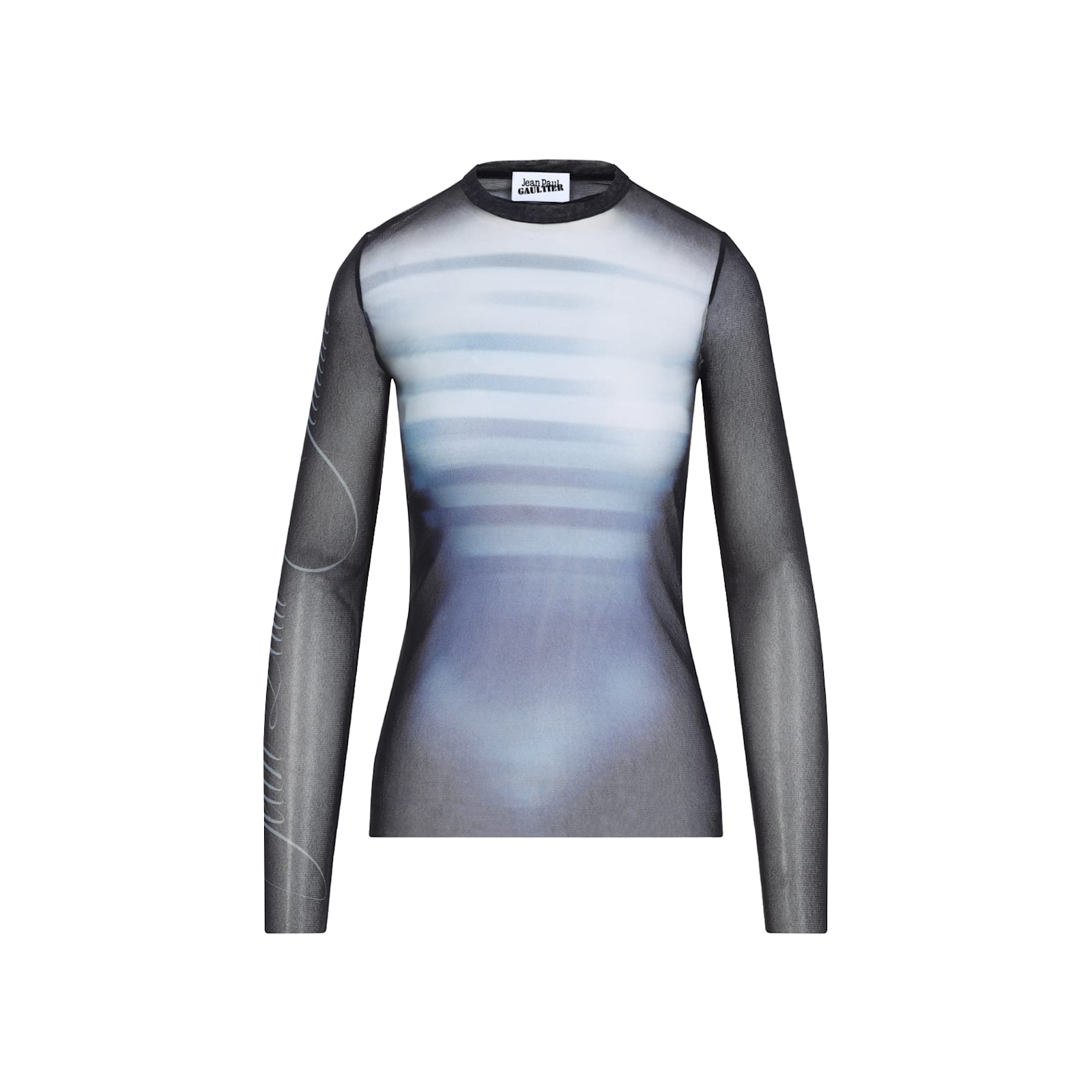 Shop Jean Paul Gaultier Le Mâle Top In Navy Lightblue White