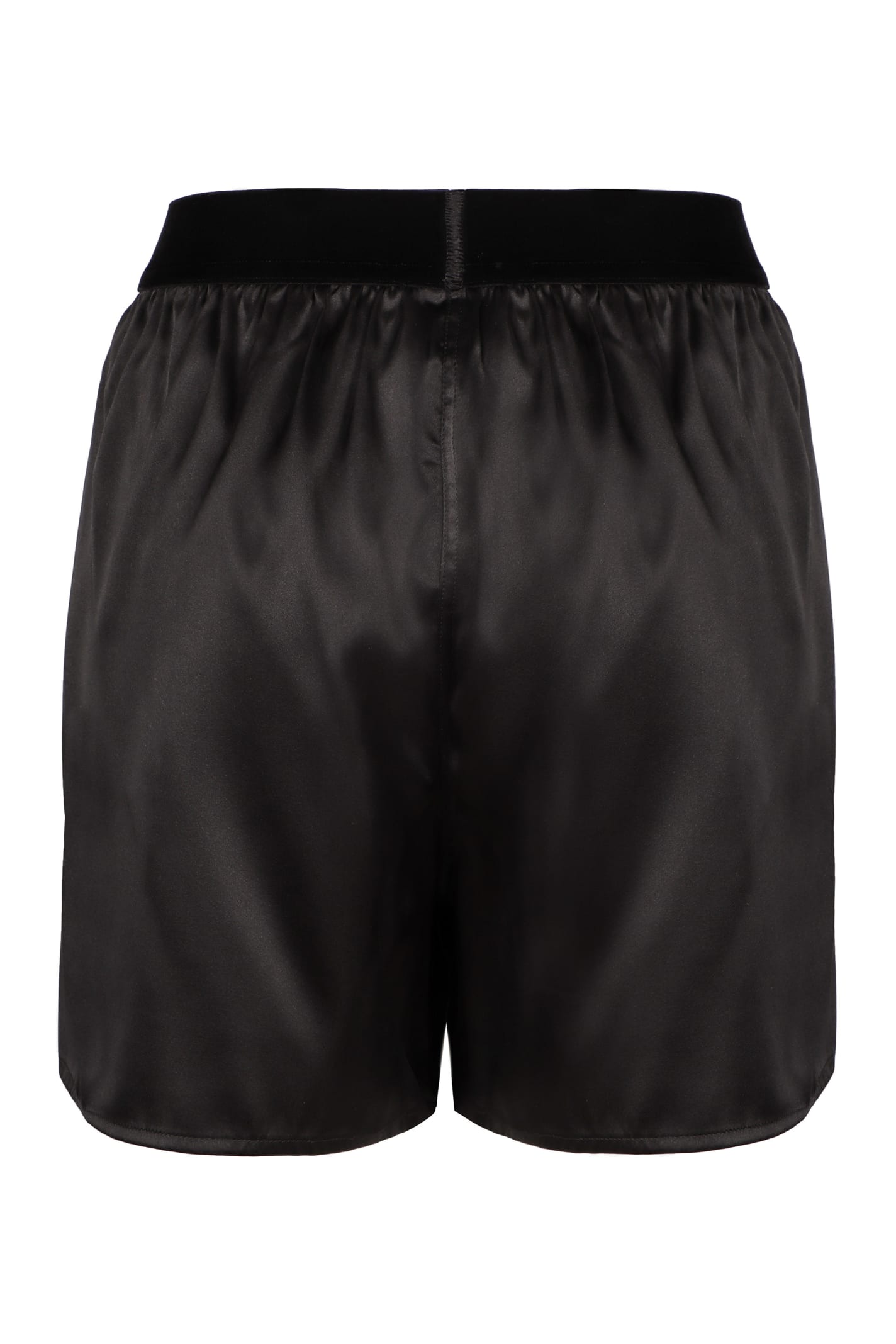 Shop Tom Ford Satin Shorts In Black