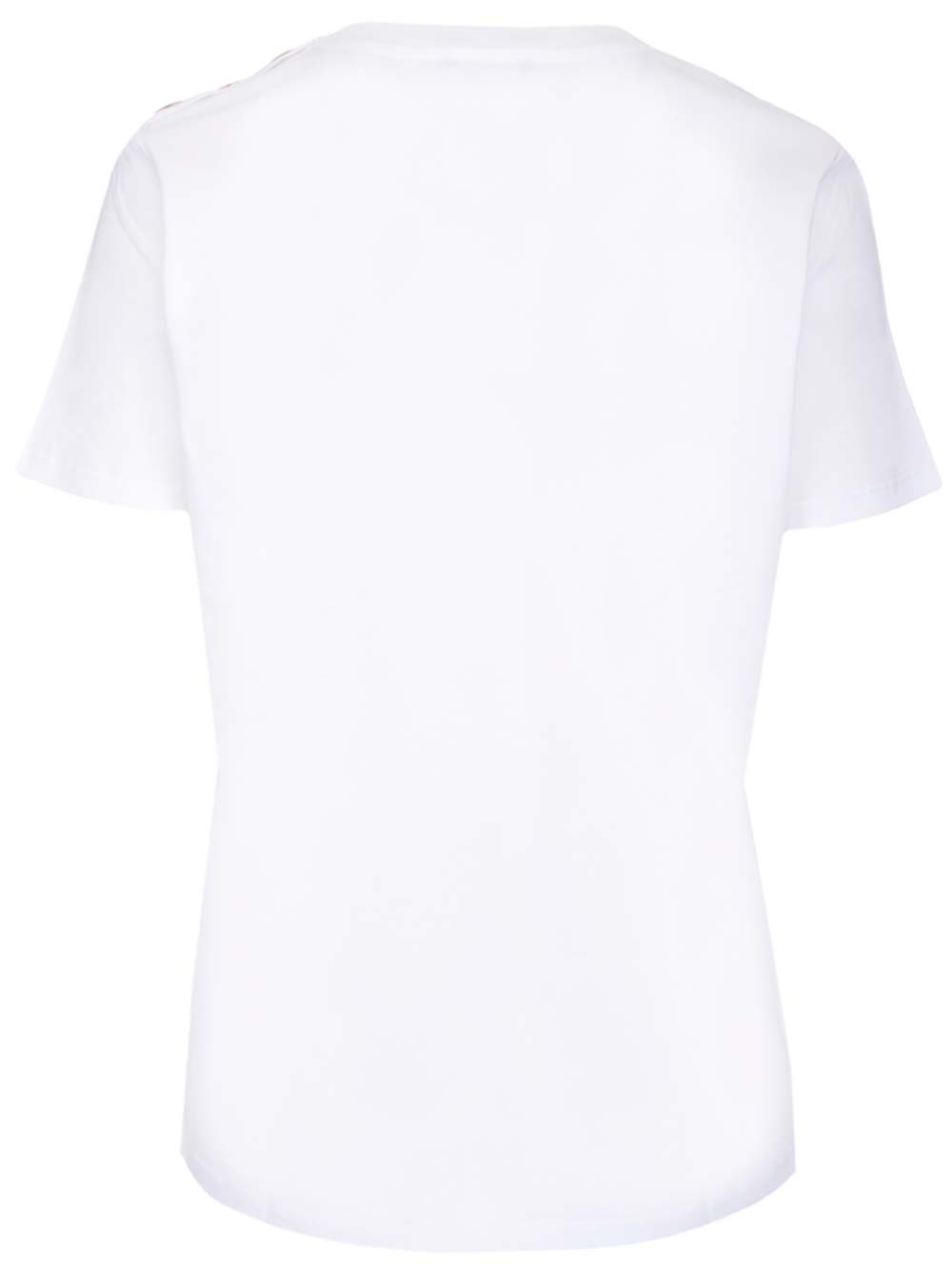 Shop Balmain Crew-neck T-shirt In Bianco
