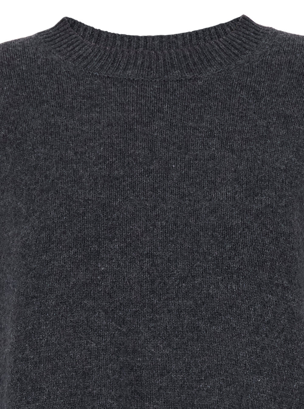 Allude Grey Relaxed Crewneck Sweater In Grey