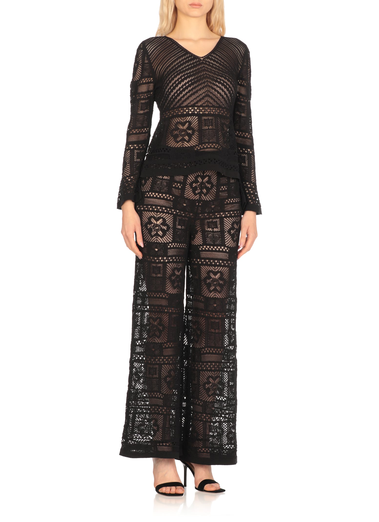 D Exterior D.exterior Lace Knit Sweater