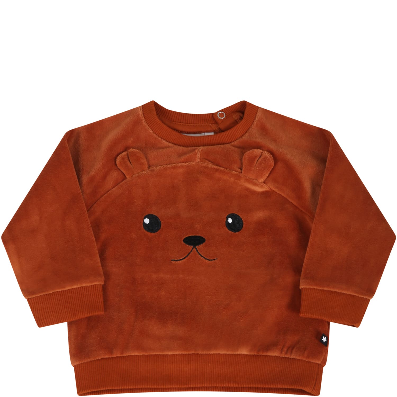 Molo Brown Sweatshirt For Baby Kids With Dog
