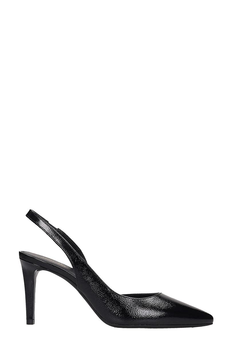 MICHAEL KORS LUCILLE PUMPS IN BLACK PATENT LEATHER,11275747