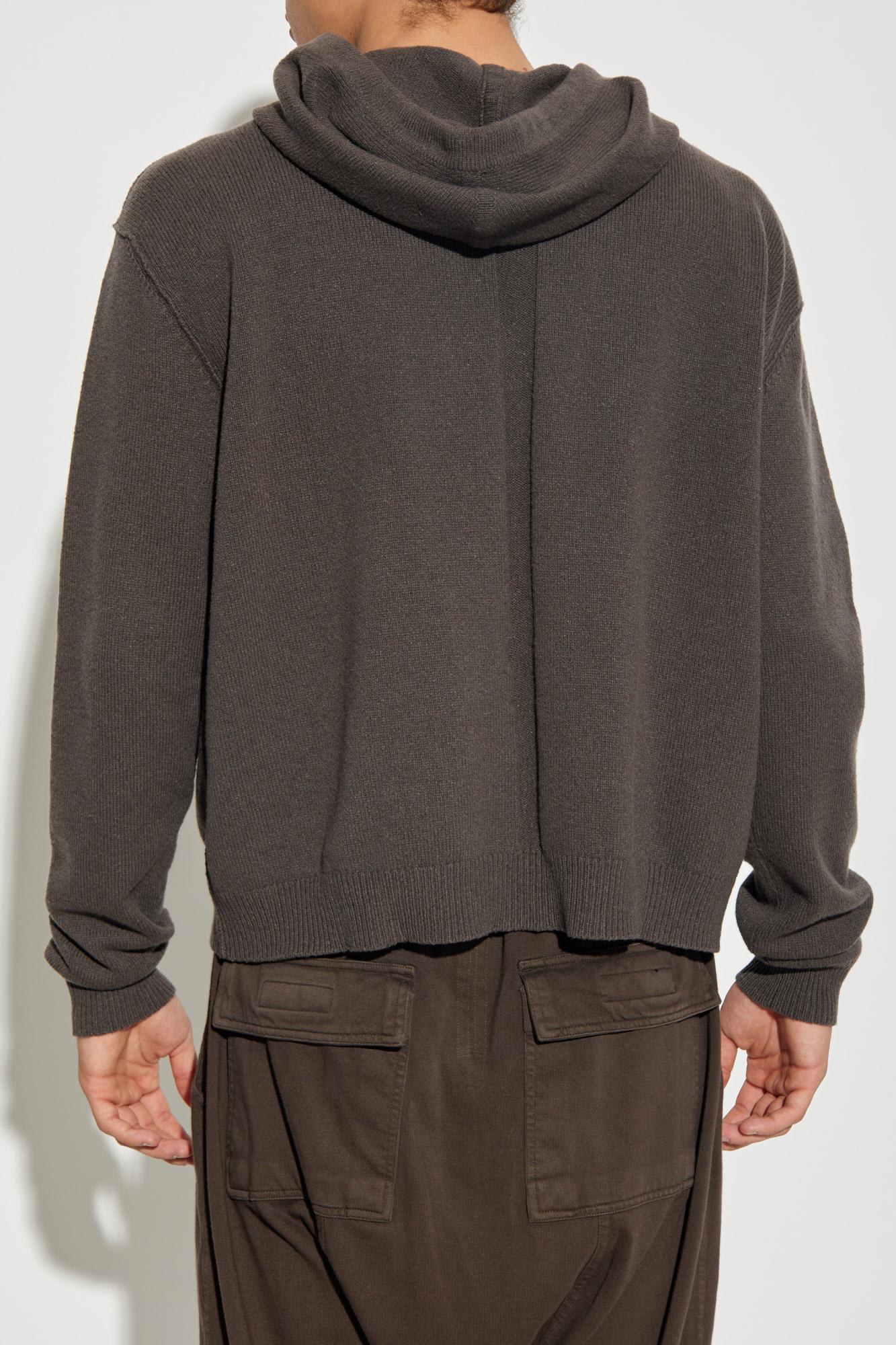 Rick Owens Zipped Sweatshirt In Brown